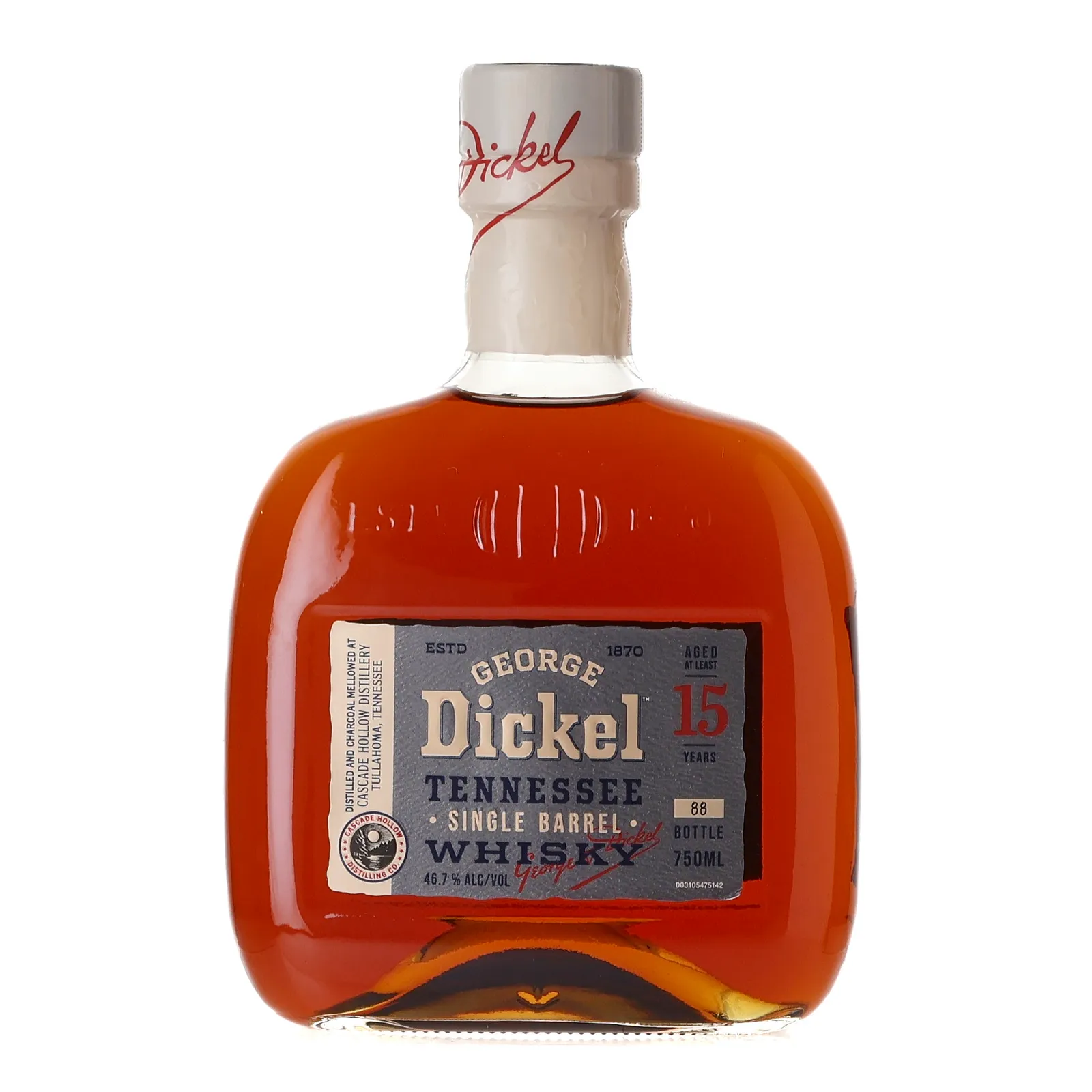 George Dickel Single Barrel 'T8KE' Private Barrel Selection 15 Year Old, 46.7% whisky bottle