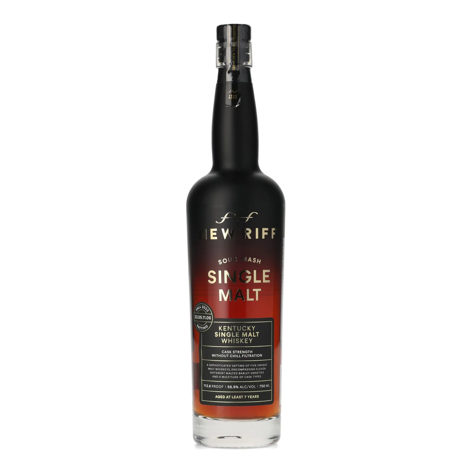 New Riff Sour Mash Single Malt 7 Year Old, 2023, 56.9% whisky bottle