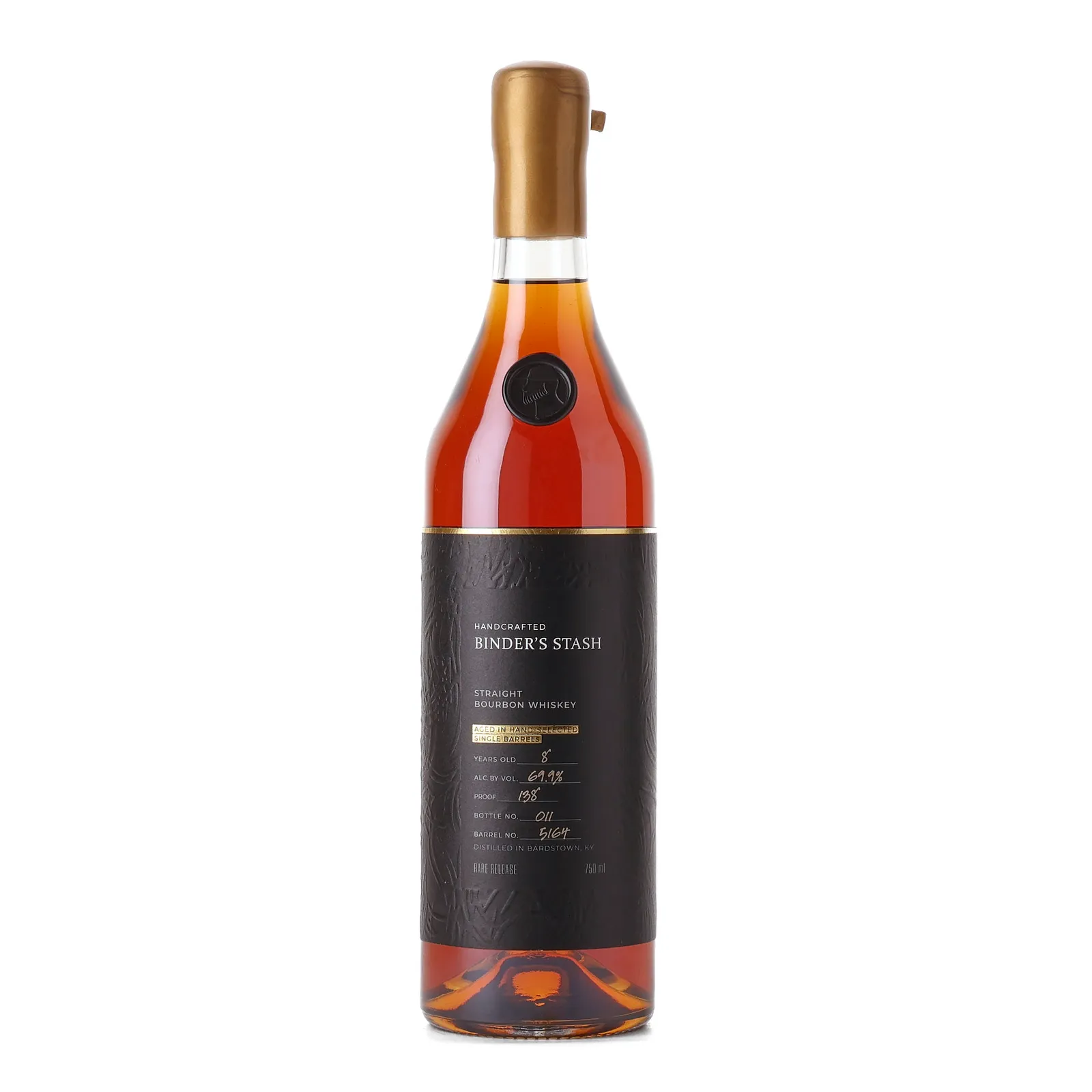 Binder's Stash Gimme That Heat Private Barrel Selection 8 Year Old, Oak Cask, Cask #5164, Stoddard Spirits, 69% whisky bottle