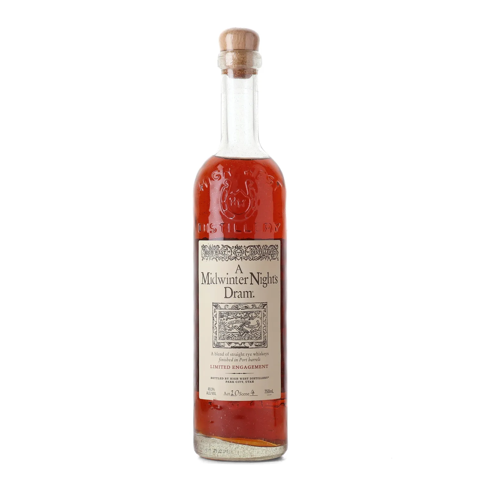 High West A Midwinter Night's Dram, Port Cask, Act 10 Scene 4, 2022, 49.3% whisky bottle