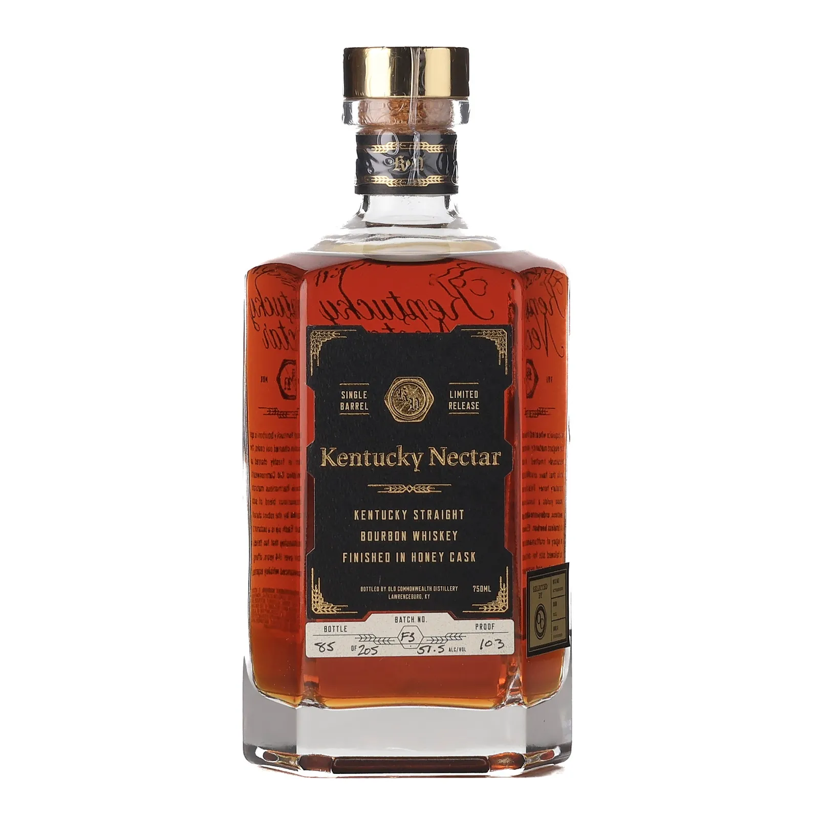 Old Commonwealth Kentucky Nectar Finished in Honey Cask Single Barrel, Cask #Founders 3, Batch No. F3, 2025, 51.5% whisky bottle