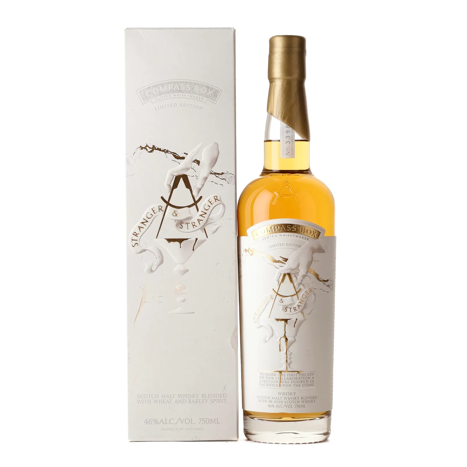 Compass Box Stranger & Stranger, 46% whisky bottle