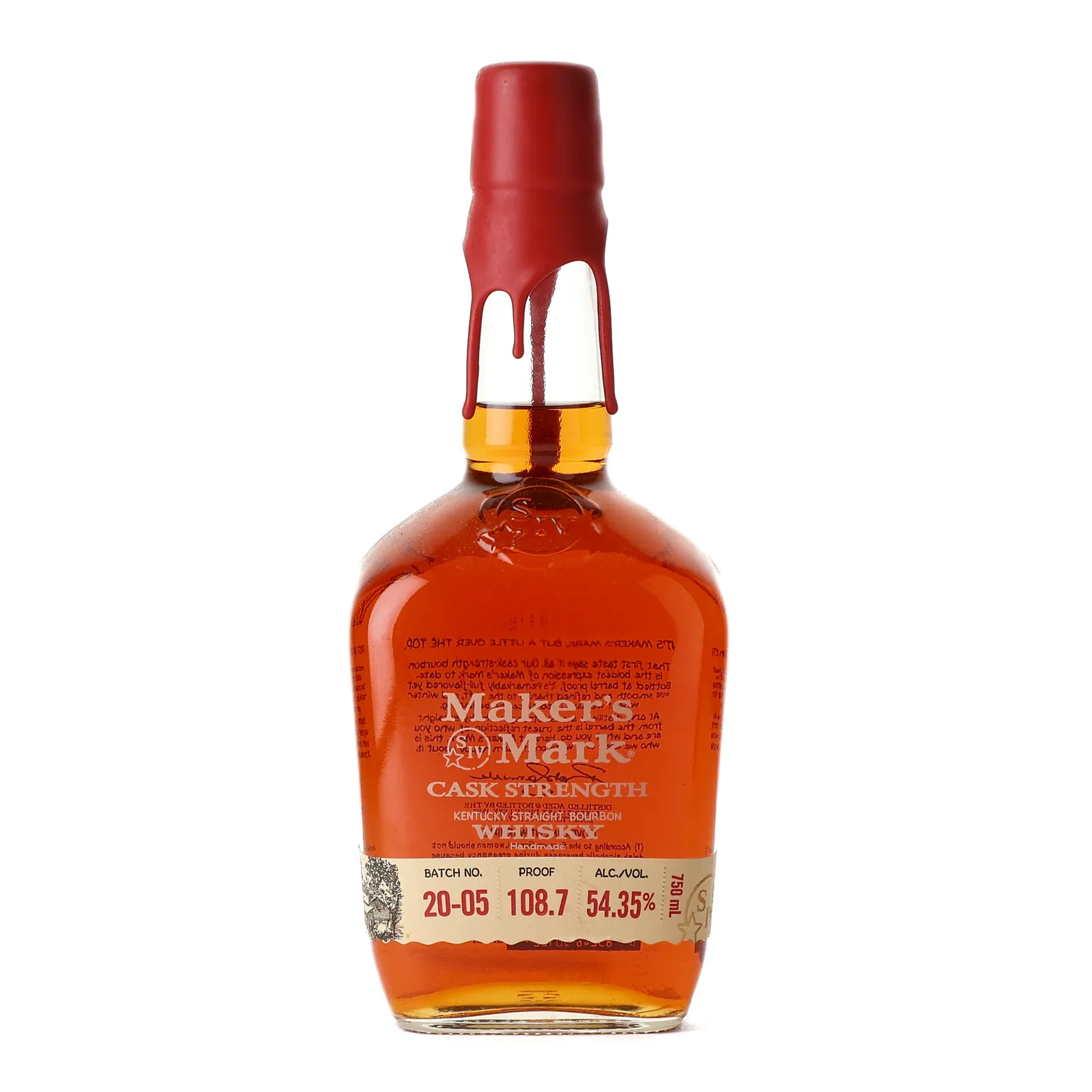 Maker's Mark Cask Strength, Batch No. 20-05, 2020, 54.35% whisky bottle