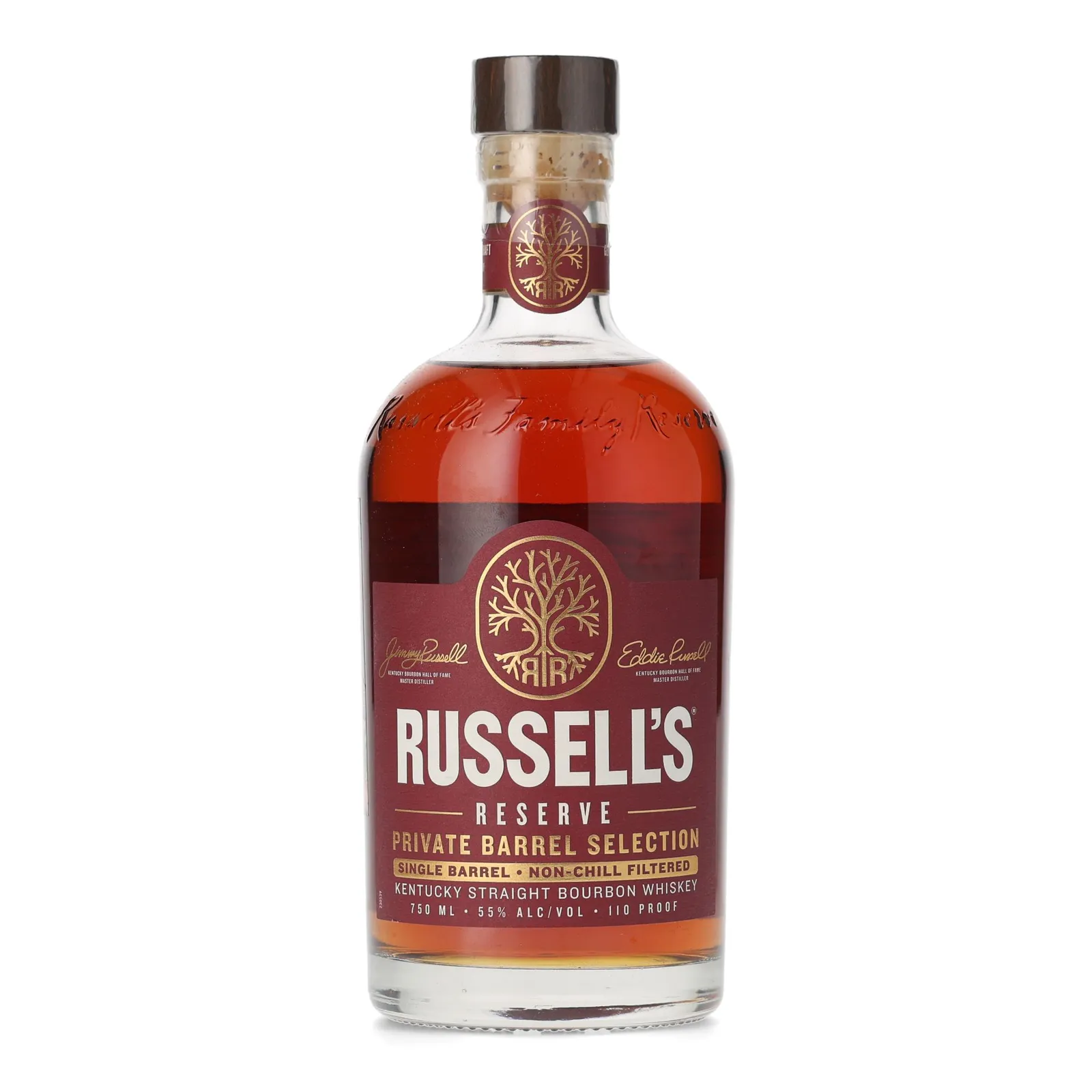 Russell's Reserve Bourbon Junkies Private Barrel Selection 9 Year Old, New Charred Oak Cask, 2024, 55% whisky bottle
