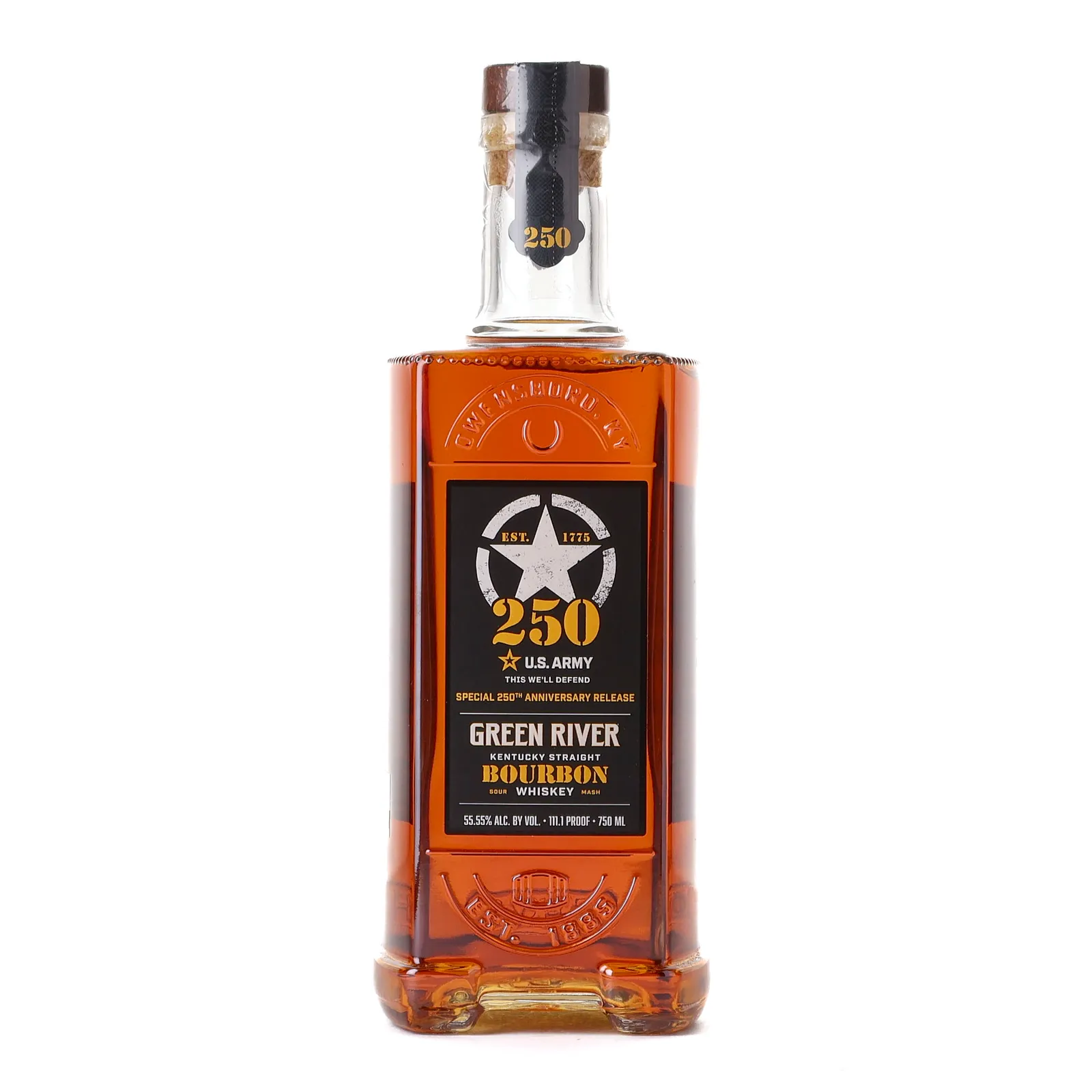 Green River U.S. Army 250th Anniversary Special Release, 2025, 55.55% whisky bottle