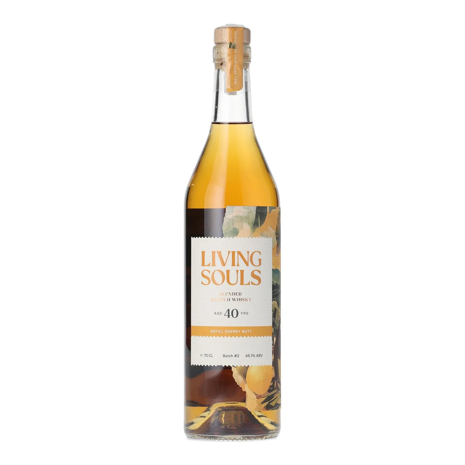 Living Souls 40 Year Old Blended Scotch, Refill Sherry Cask, Batch No. 2, Living Souls, 45.1% whisky bottle