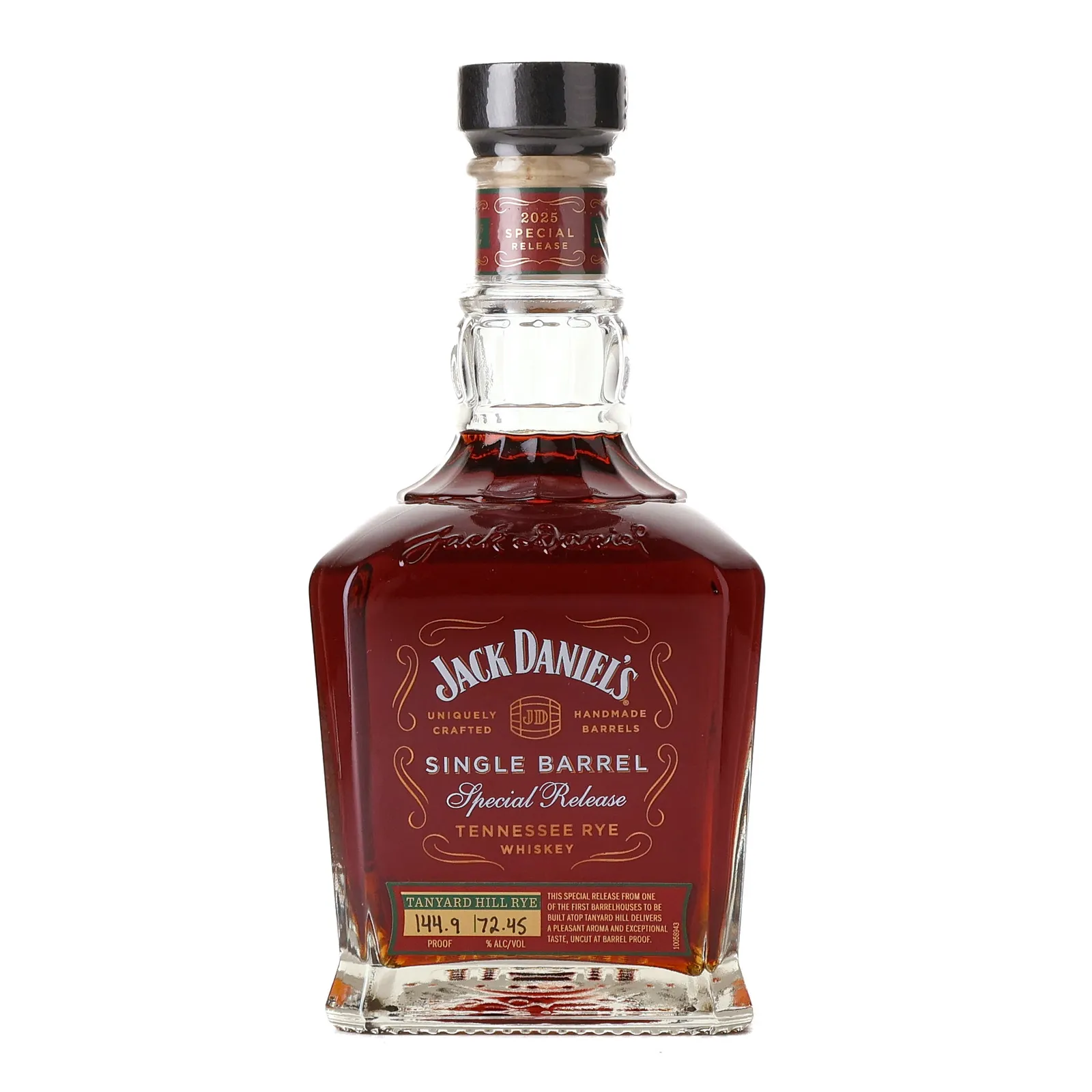 Jack Daniel's Single Barrel Special Release Tanyard Hill Rye 10 Year Old, Cask #25-05476, 2025, 72.45% whisky bottle