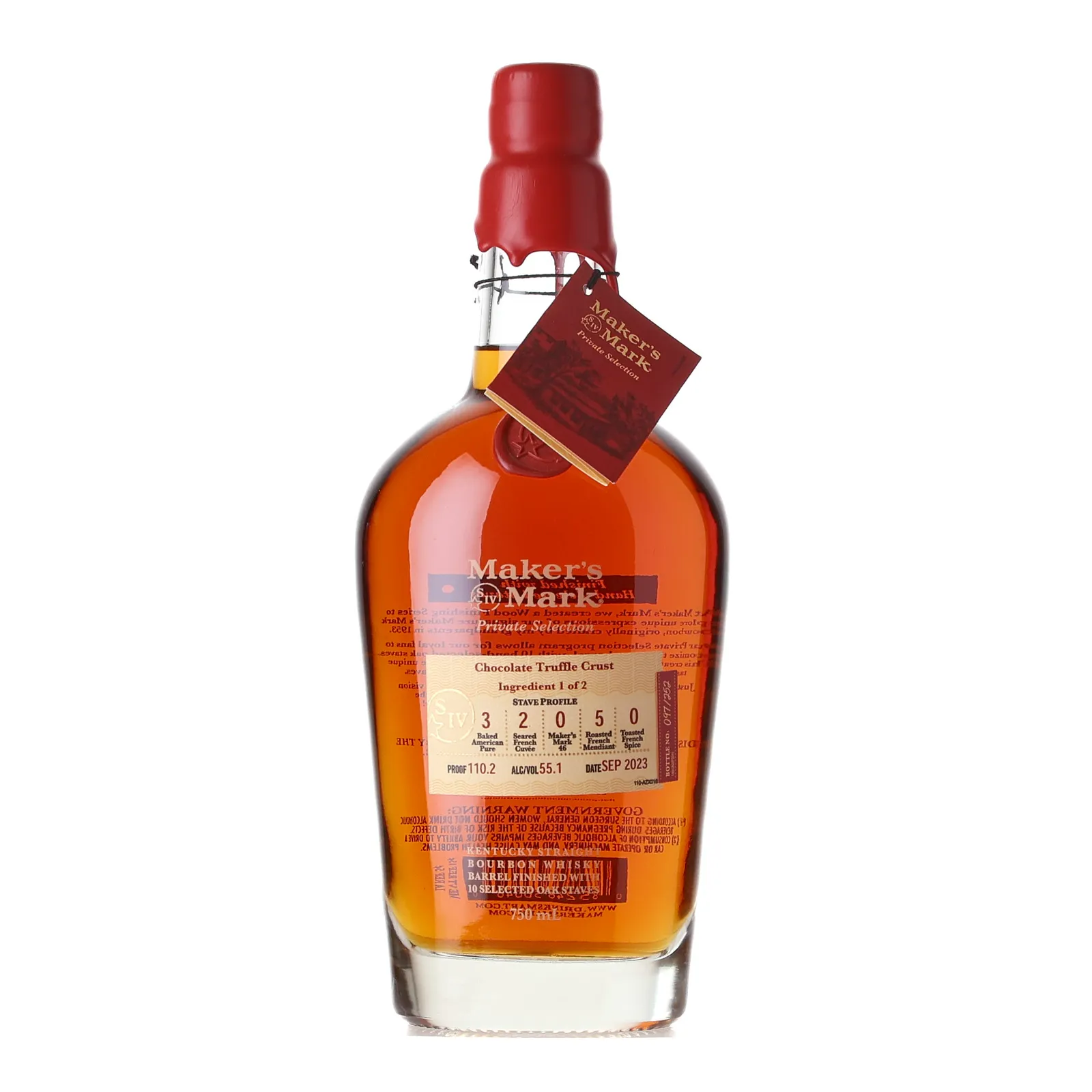 Maker's Mark Private Selection 'Chocolate Truffle Crust', 2023, 55.1% whisky bottle