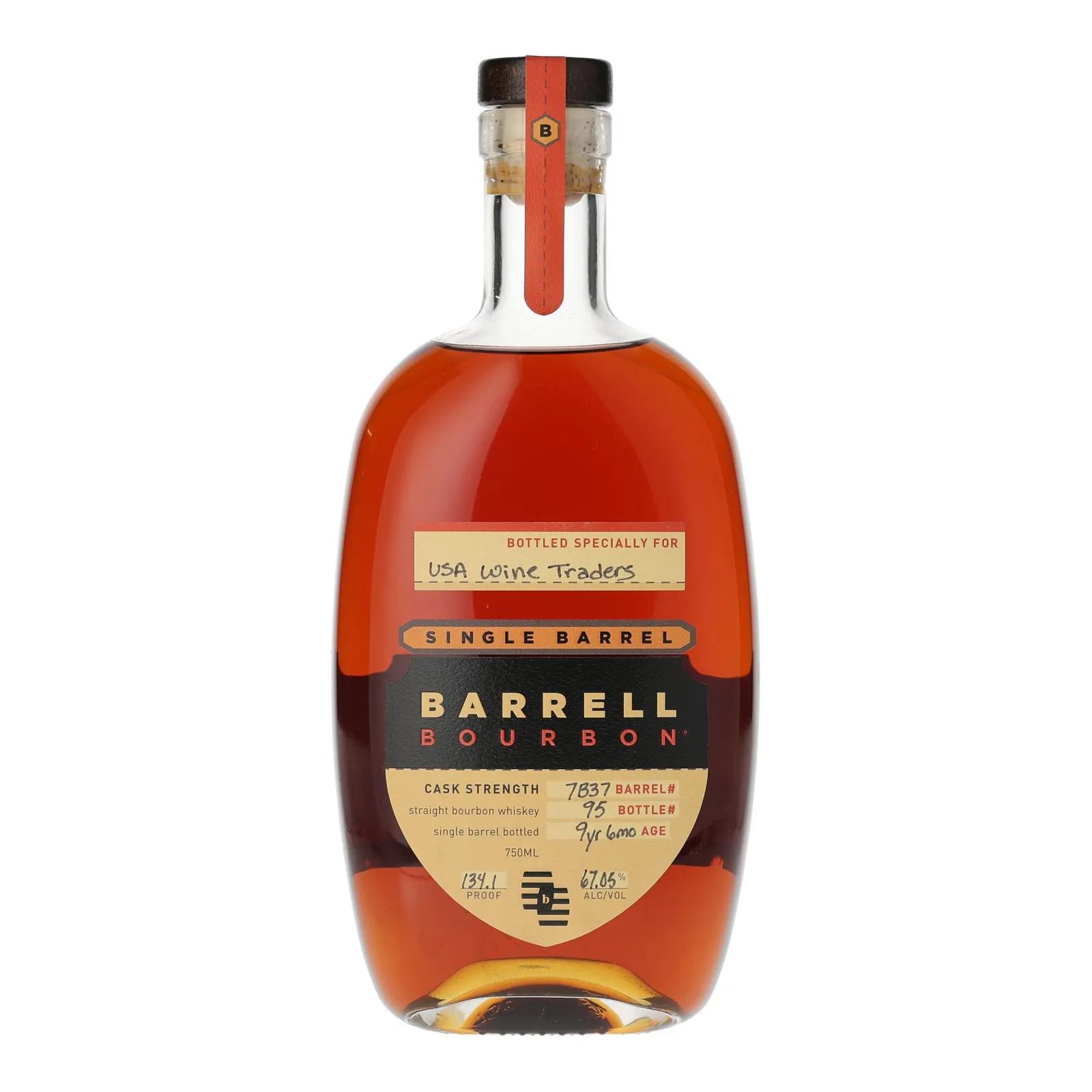 Barrell Single Barrel Bourbon 9 Year Old, Cask #7B37, 67.05% whisky bottle