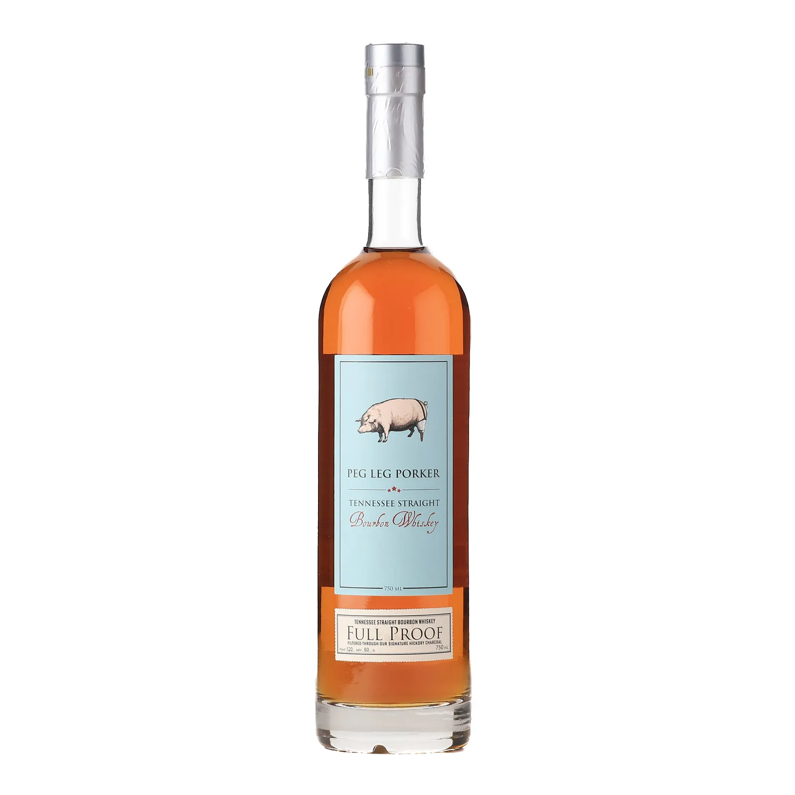 Peg Leg Porker Full Proof Bourbon, 60% whisky bottle