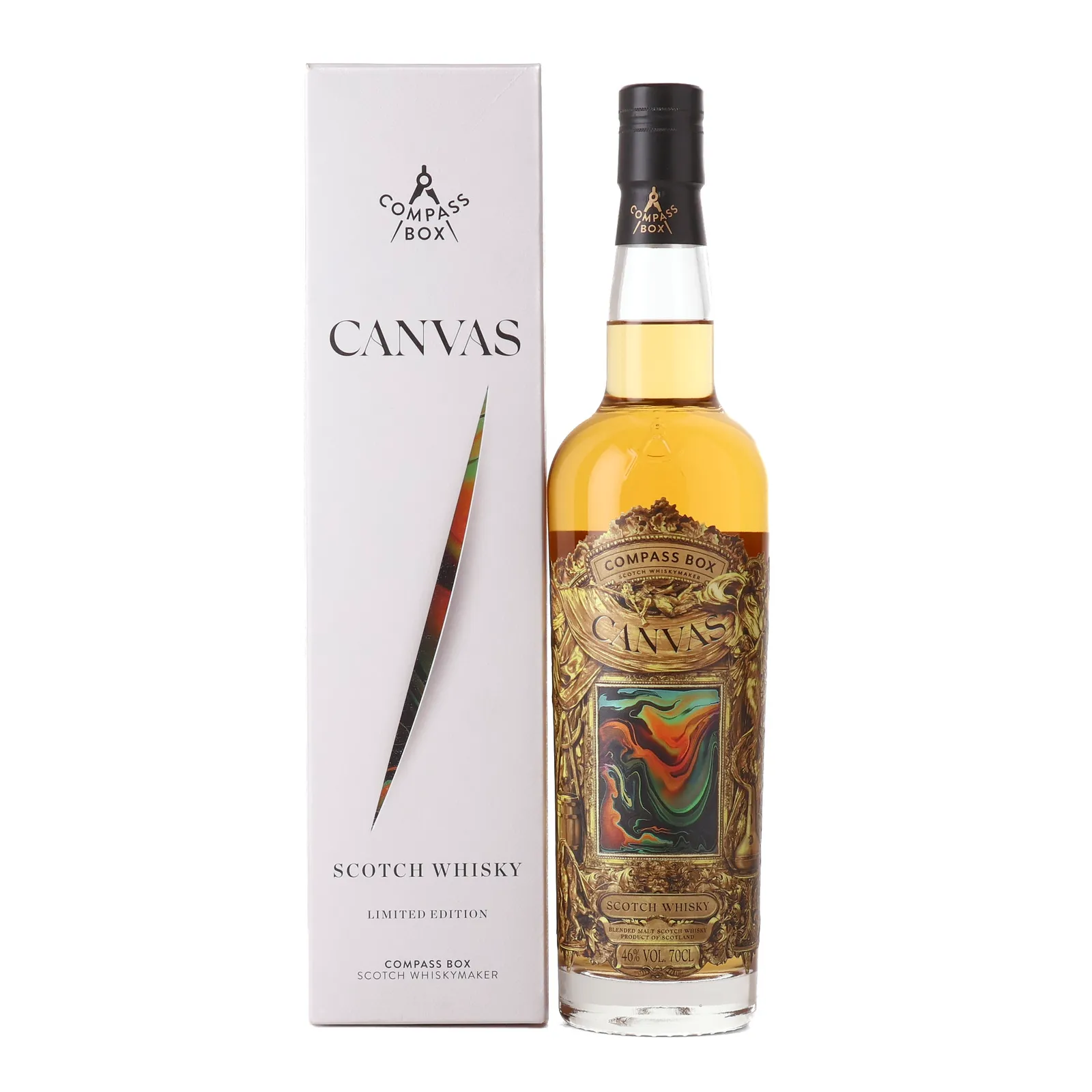 Compass Box Canvas Limited Edition, American Oak & Wine Cask, 2021, 46% whisky bottle
