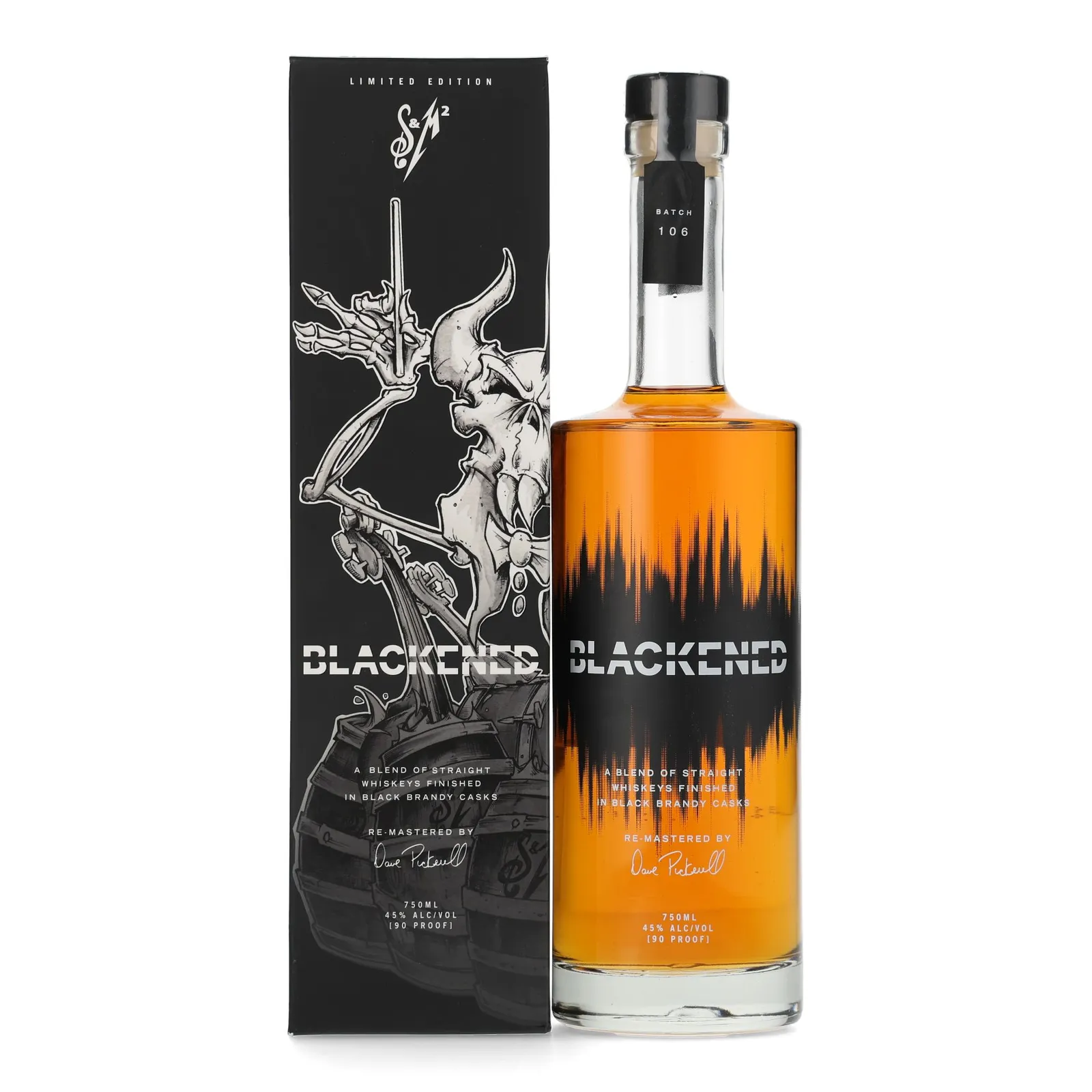 Blackened S&M2, Brandy Cask, Batch No. 106, 2020, 45% whisky bottle
