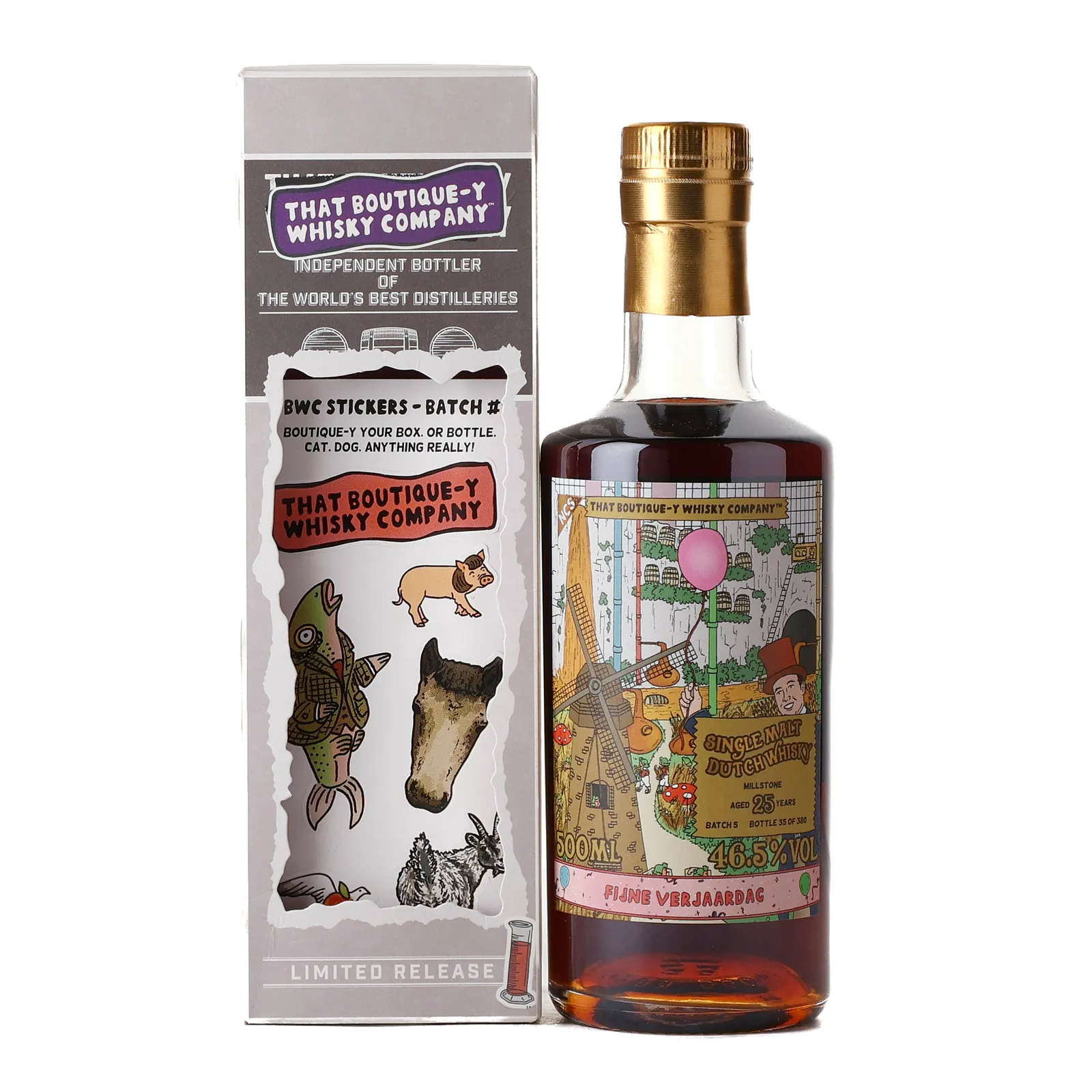 Millstone 25 Year Old, Sherry Cask, Batch No. 5, 1996, That Boutique-y Whisky Company, 46.5% whisky bottle