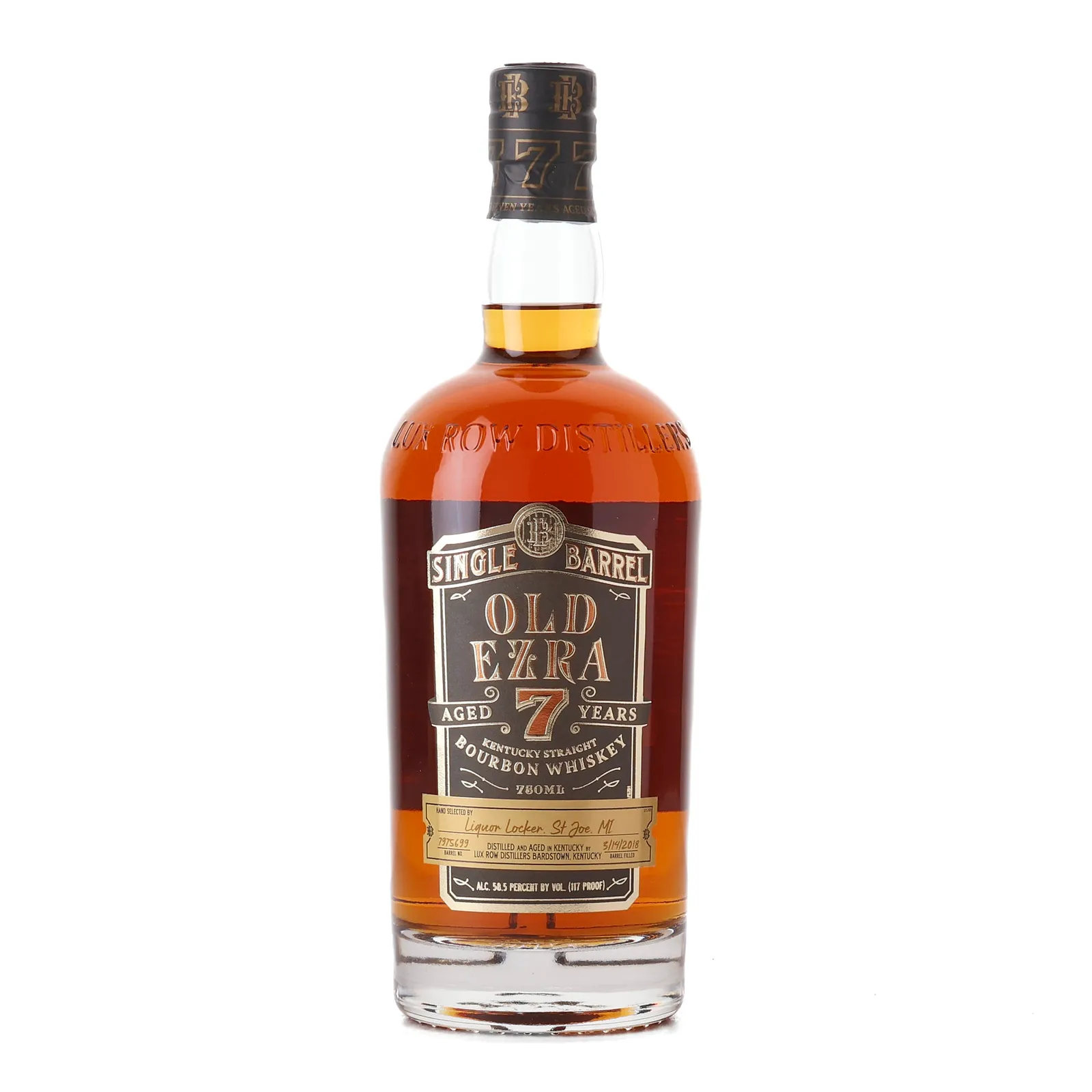 Old Ezra Single Barrel 7 Year Old, Cask #7975699, 58.5% whisky bottle