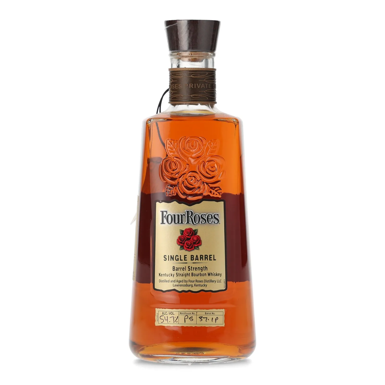 Four Roses Single Barrel Private Selection OESV 'Bourbon World' 10 Year Old, Bourbon Cask, Cask #37-1P, 2020, 54.7% whisky bottle