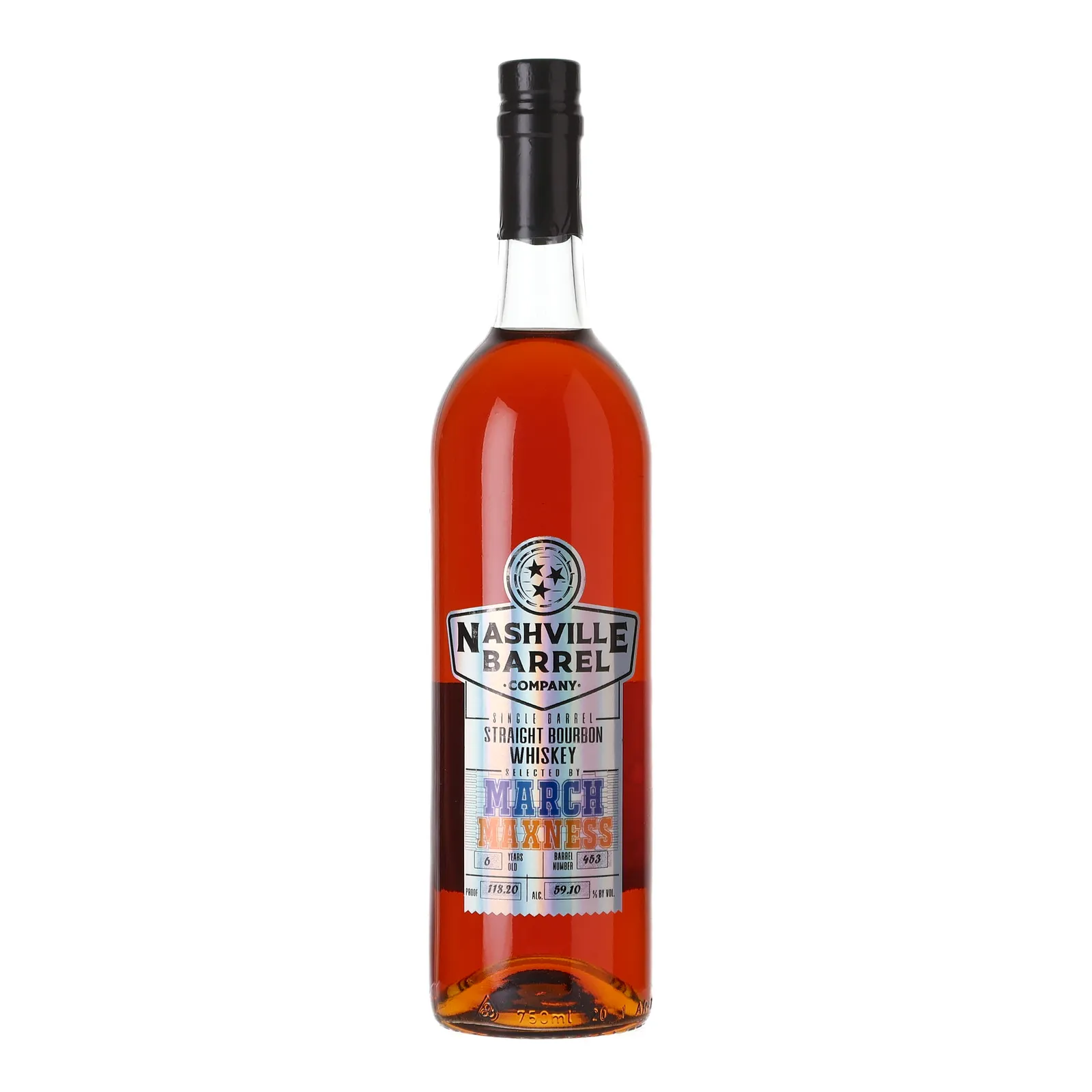 Nashville Barrel Company March Madness Private Barrel Selection 6 Year Old, Cask #453, 59.1% whisky bottle