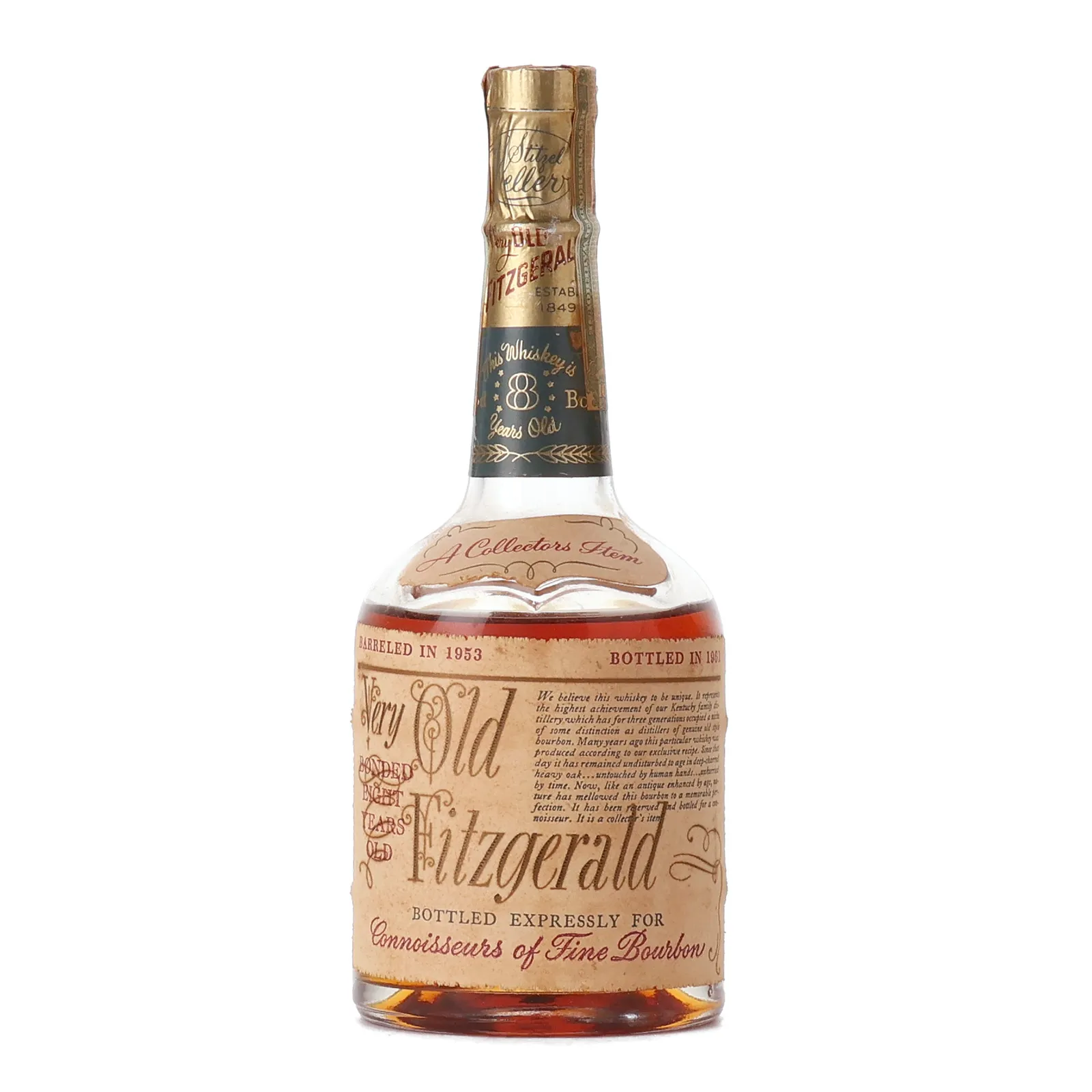 Very Old Fitzgerald 8 Year Old, 1961, 50% whisky bottle