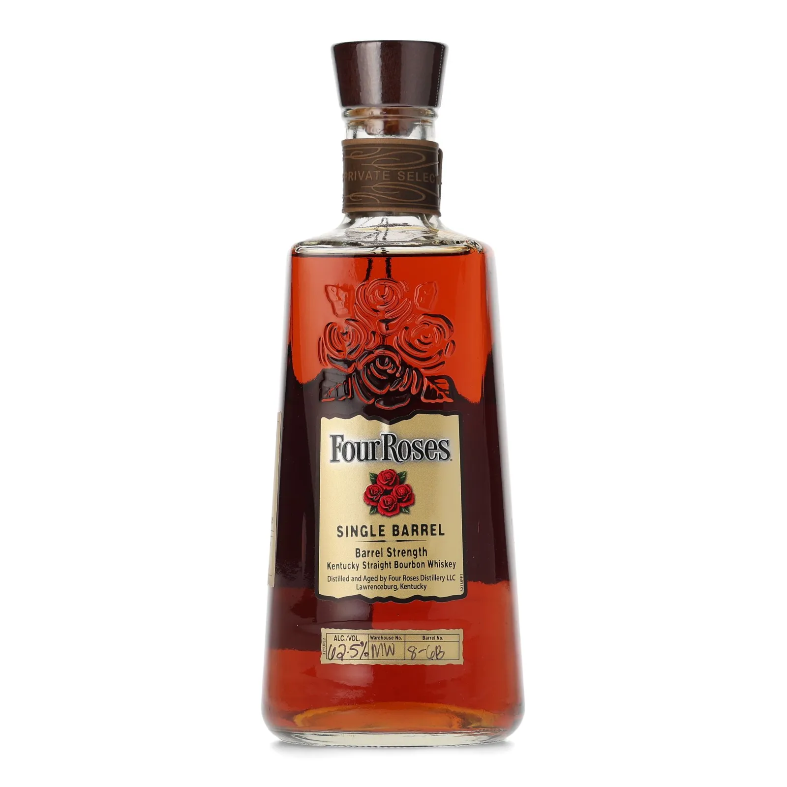 Four Roses Single Barrel Barrel Strength OESQ 8 Year Old, Cask #MW 8-6B, 62.5% whisky bottle
