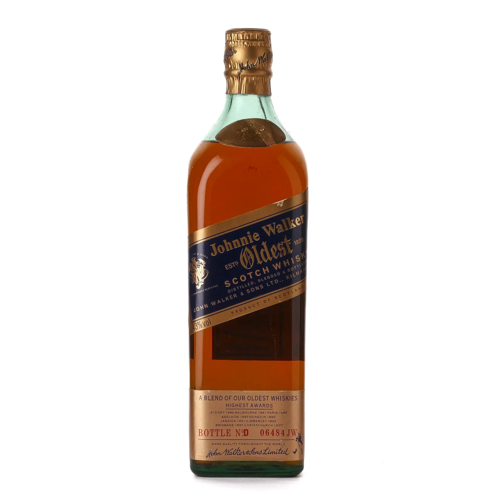 Johnnie Walker Oldest Scotch Whisky, Bourbon & Sherry Cask, 1991, 43% whisky bottle