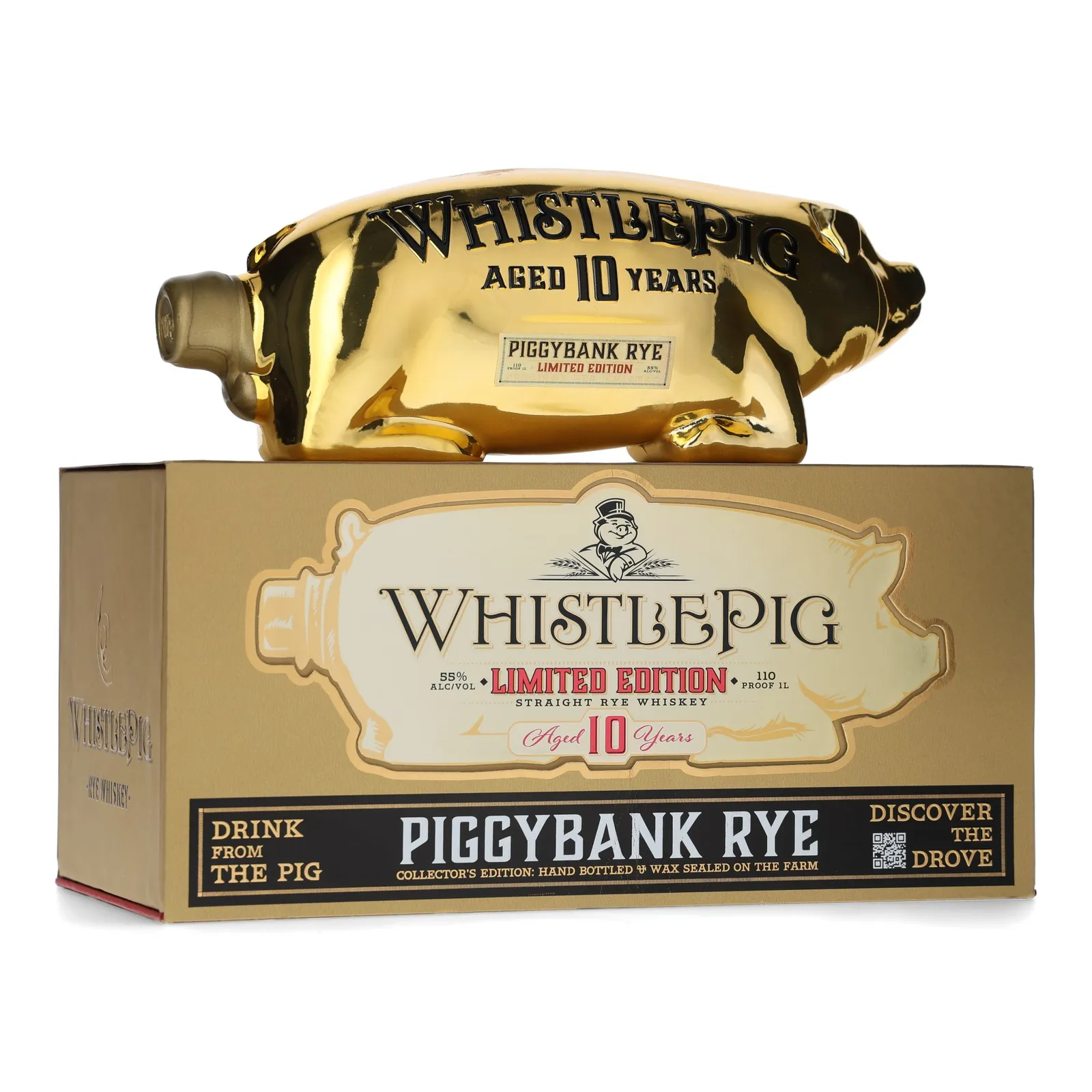 WhistlePig PiggyBank Rye 10 Year Old, 55% whisky bottle