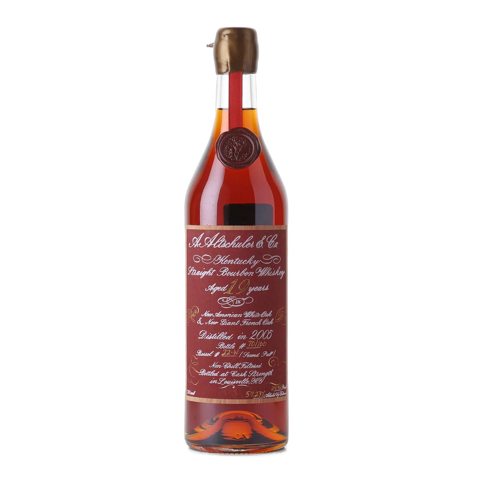 A. Altschuler & Co. 'Prime Barrel' 19 Year Old, American & French Oak Cask, Cask #22-W, 2005, Woodwork Collective, 57.23% whisky bottle