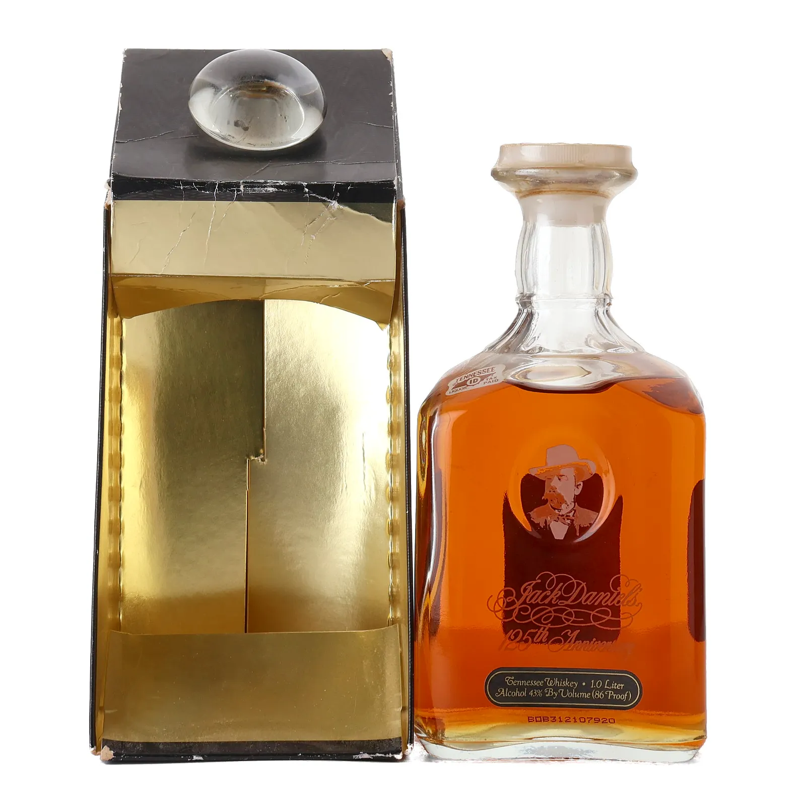 Jack Daniel's 125th Anniversary, 1990, 43% whisky bottle