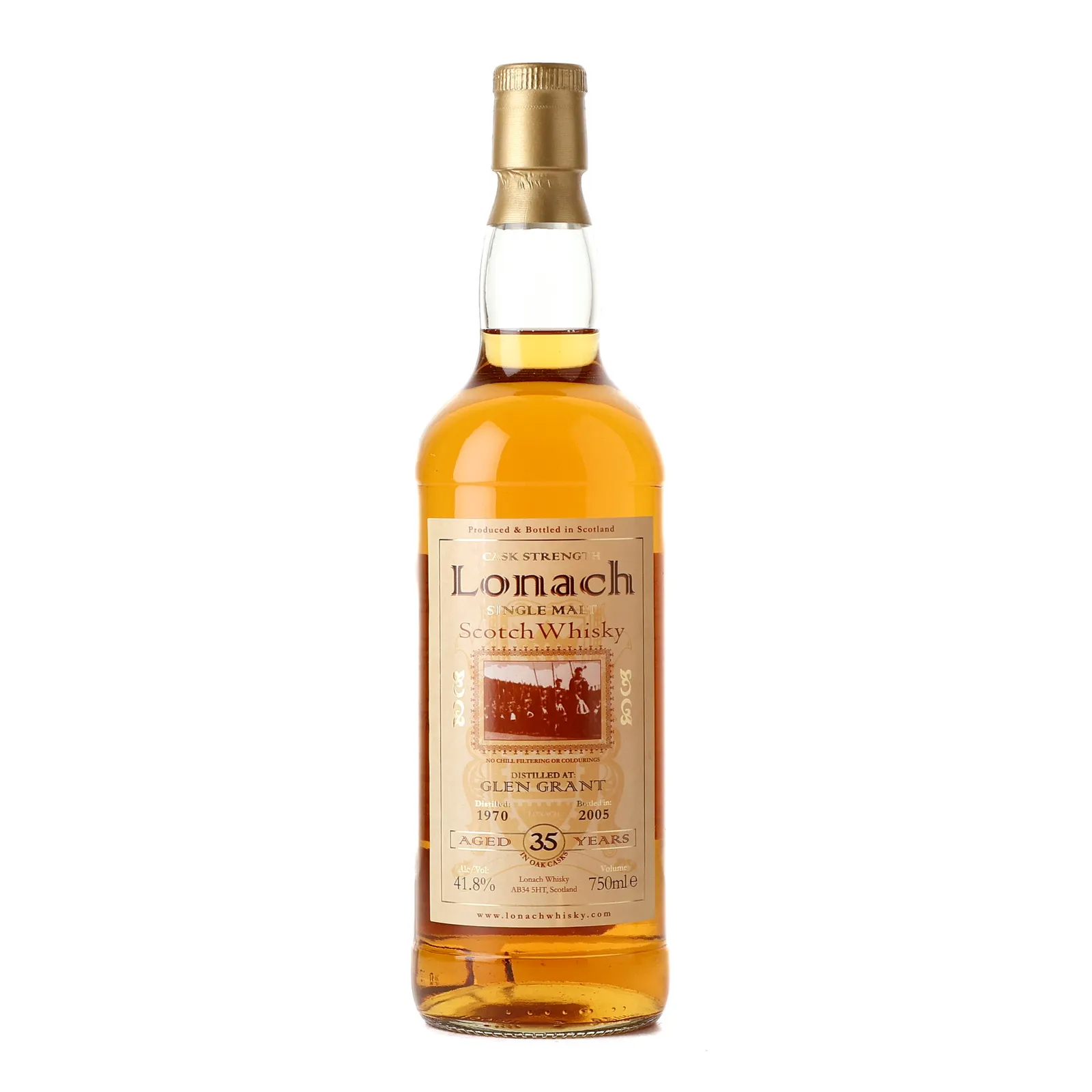Glen Grant Lonach 35 Year Old, Ex-Bourbon Cask, 2005, 41.8% whisky bottle