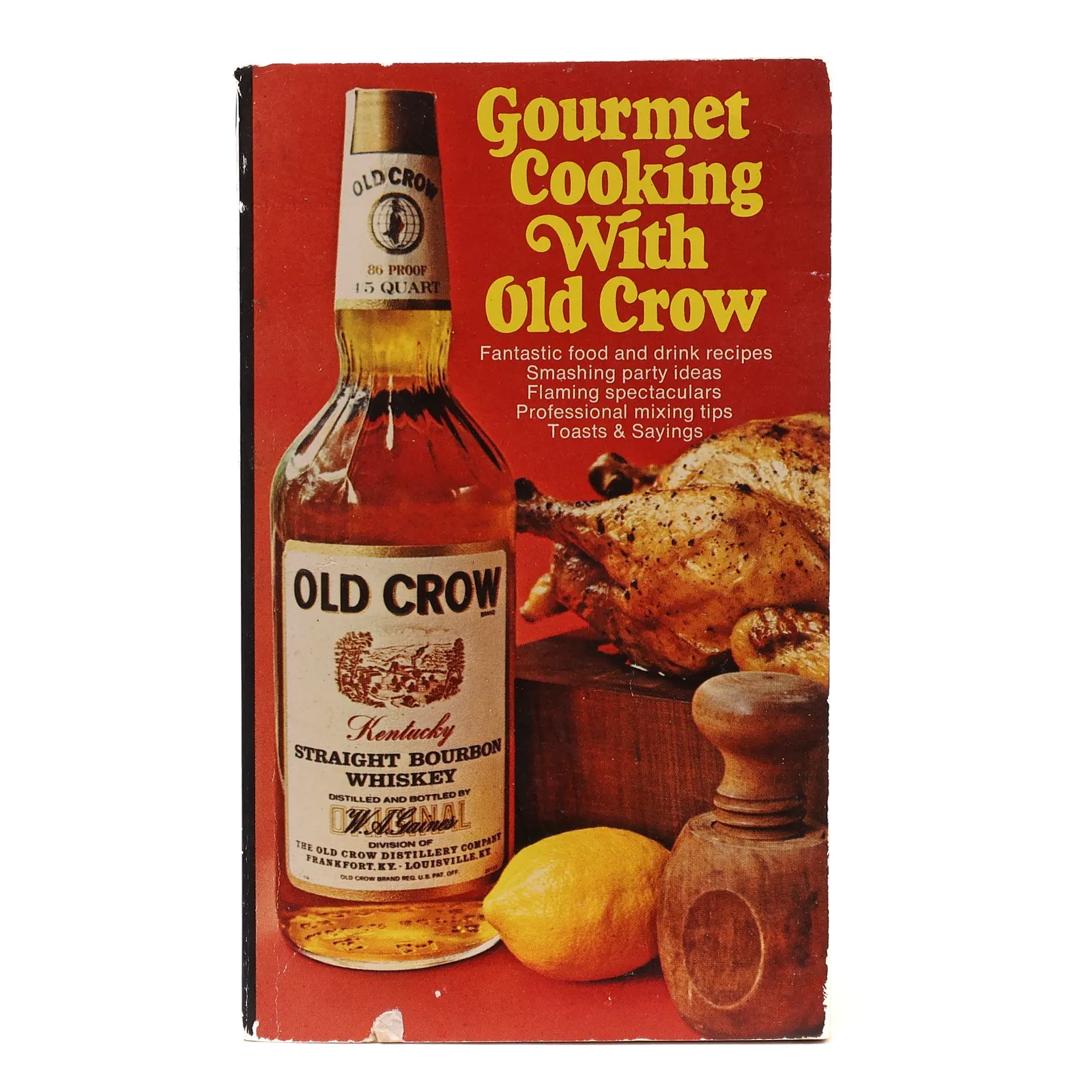 Old Crow Gourmet Cooking With Old Crow whisky bottle