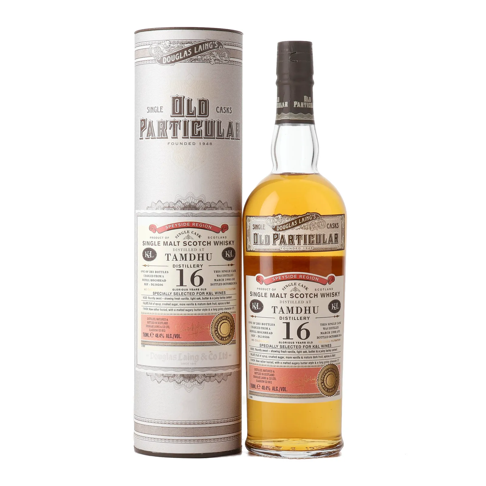 Tamdhu Old Particular 16 Year Old, Refill Hogshead Cask, 1998, Douglas Laing, 48.4% whisky bottle