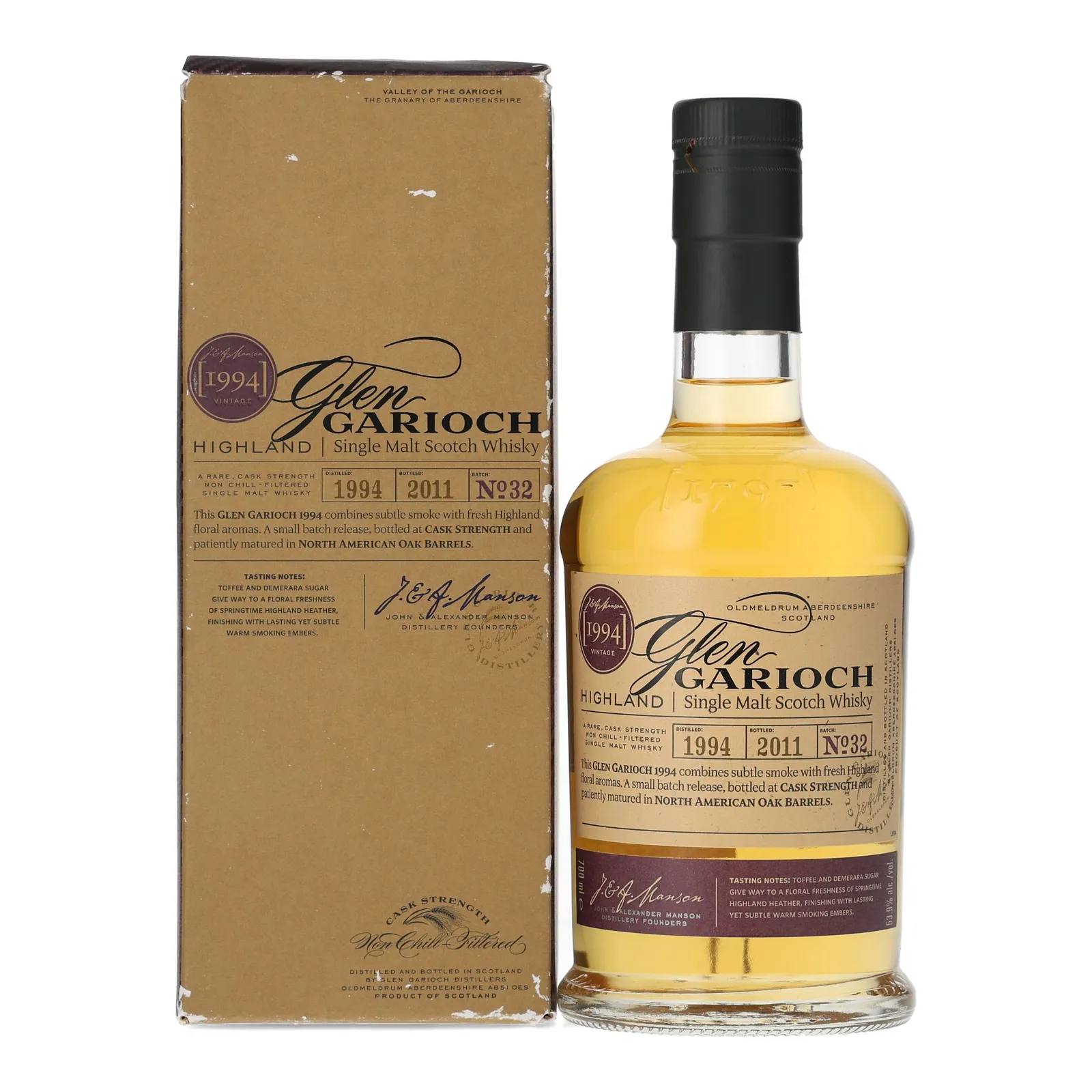 Glen Garioch Small Batch 17 Year Old, North American Oak Cask, No. 32, 2011, 53.9% whisky bottle