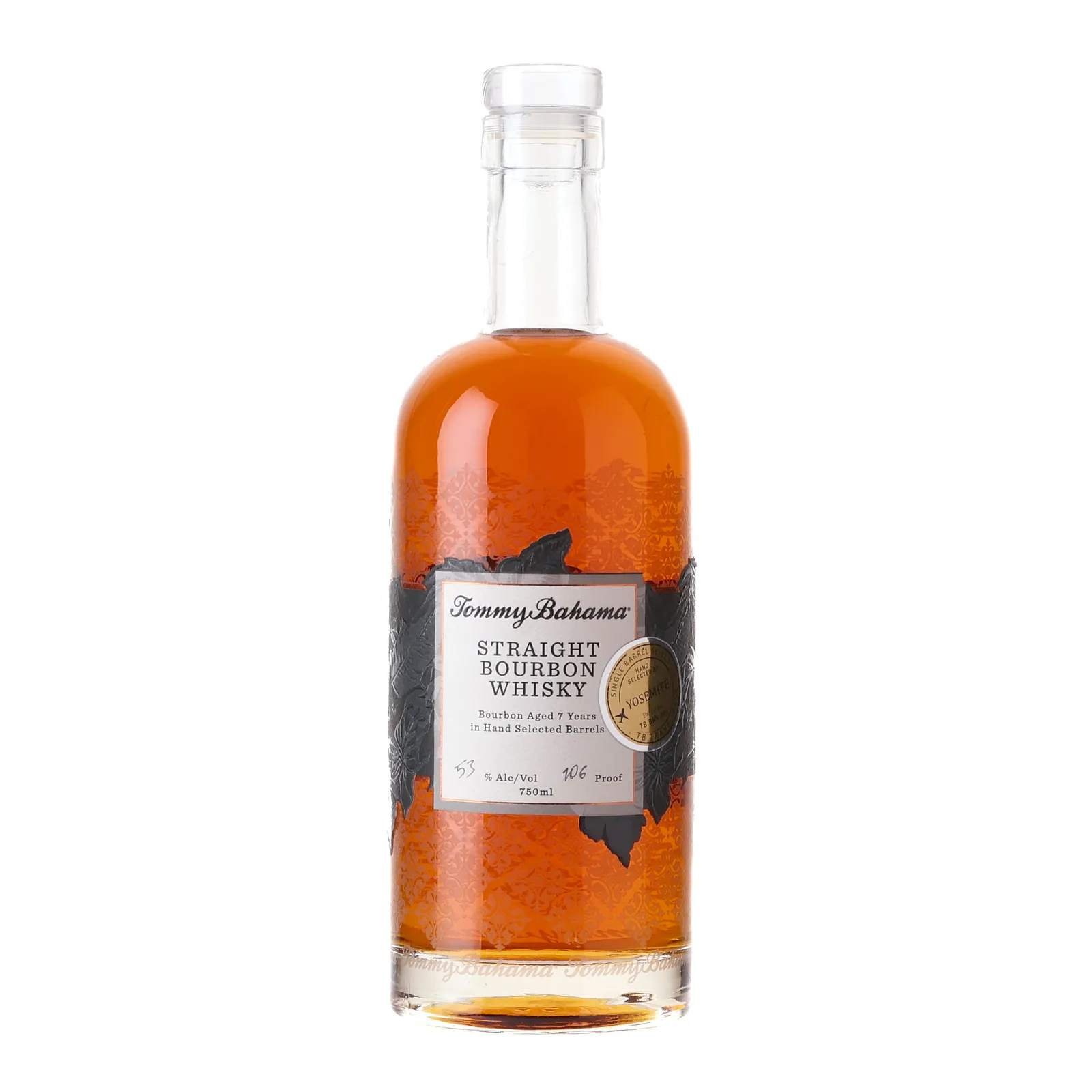 Tommy Bahama Yosemite 7 Year Old, New Charred Oak Cask, Coral Cay Distilling, 53% whisky bottle
