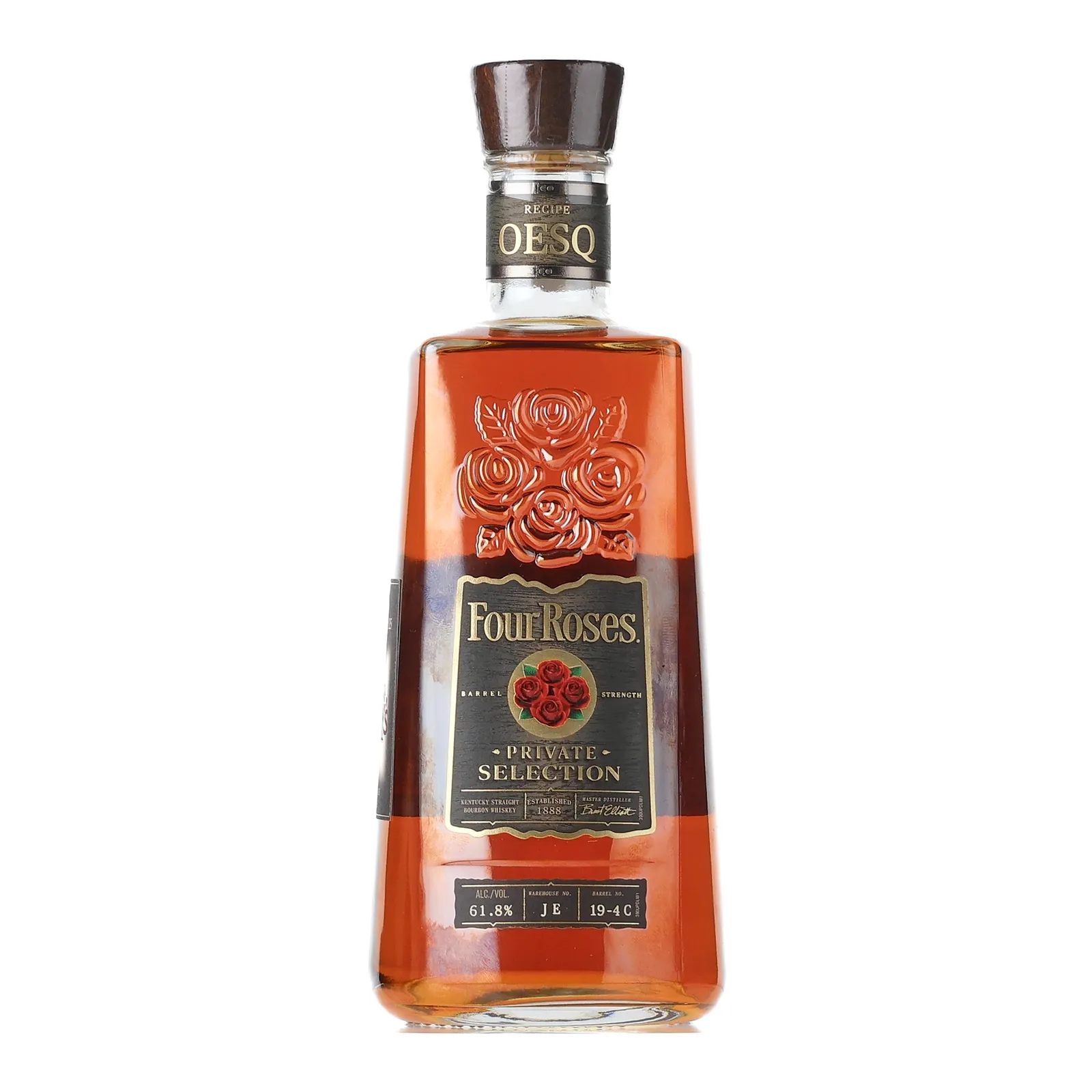 Four Roses Barrel Strength Private Selection 9 Year Old, New Charred Oak Cask, Cask #19-4C, 2025, 61.8% whisky bottle