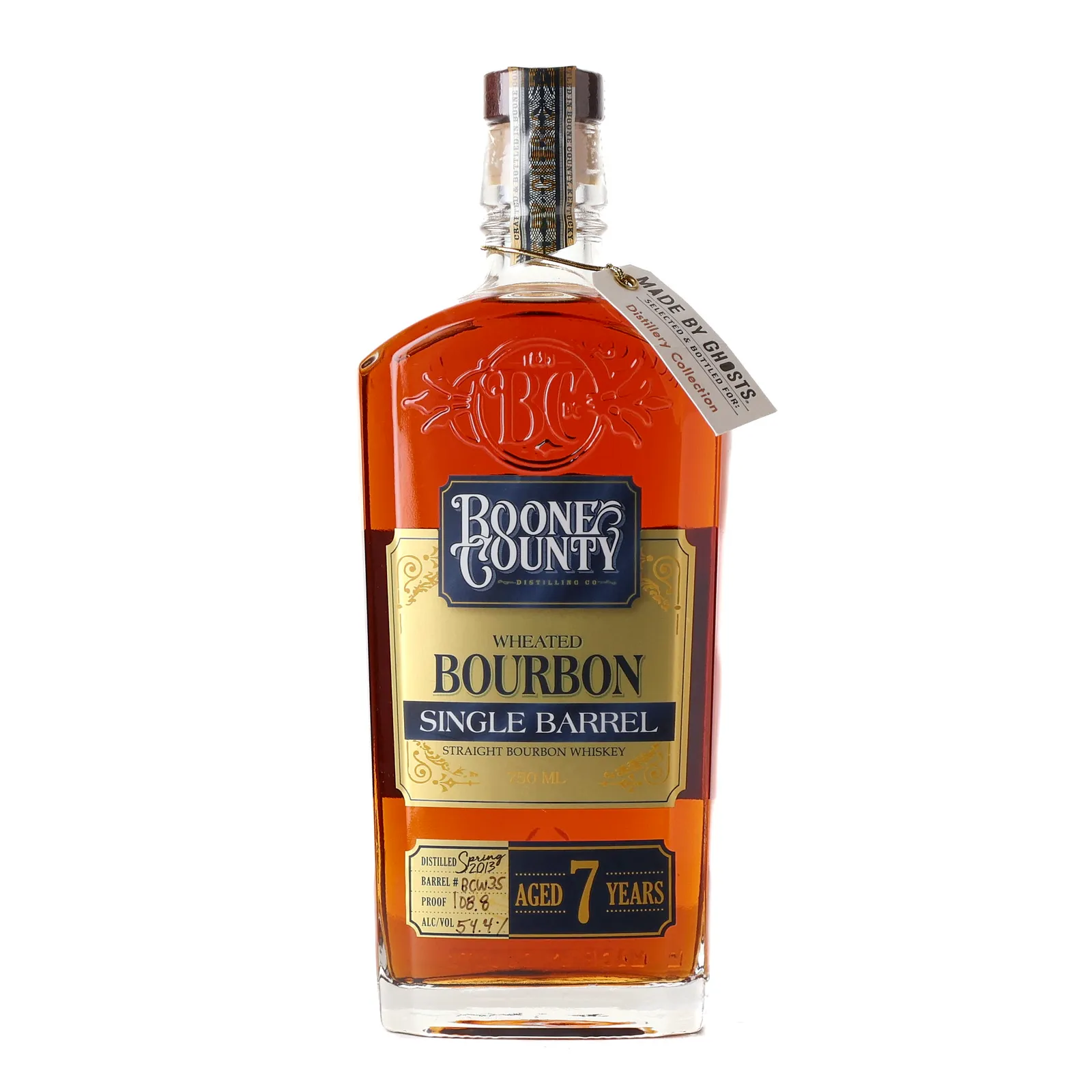 Boone County 7 Year Old, New Charred American Oak Cask, Cask #BCW35, 54.4% whisky bottle