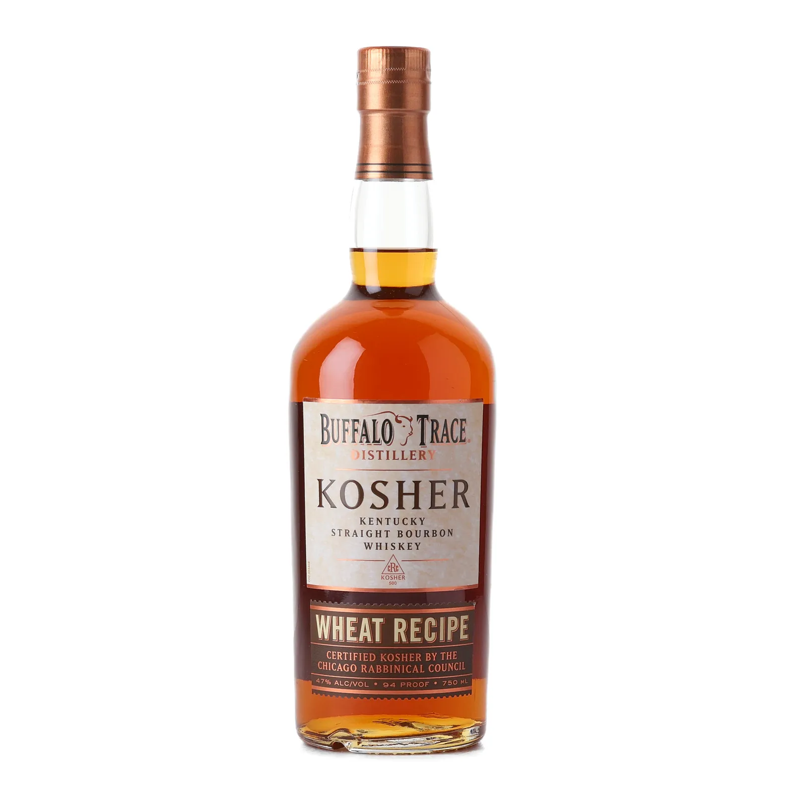 Buffalo Trace Kosher Wheat Recipe 7 Year Old, 2022, 47% whisky bottle