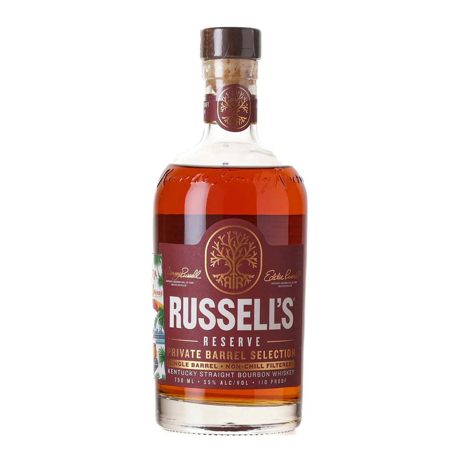Russell's Reserve Mora's Private Barrel Selection 9 Year Old, New Charred Oak Cask, 2024, 55% whisky bottle