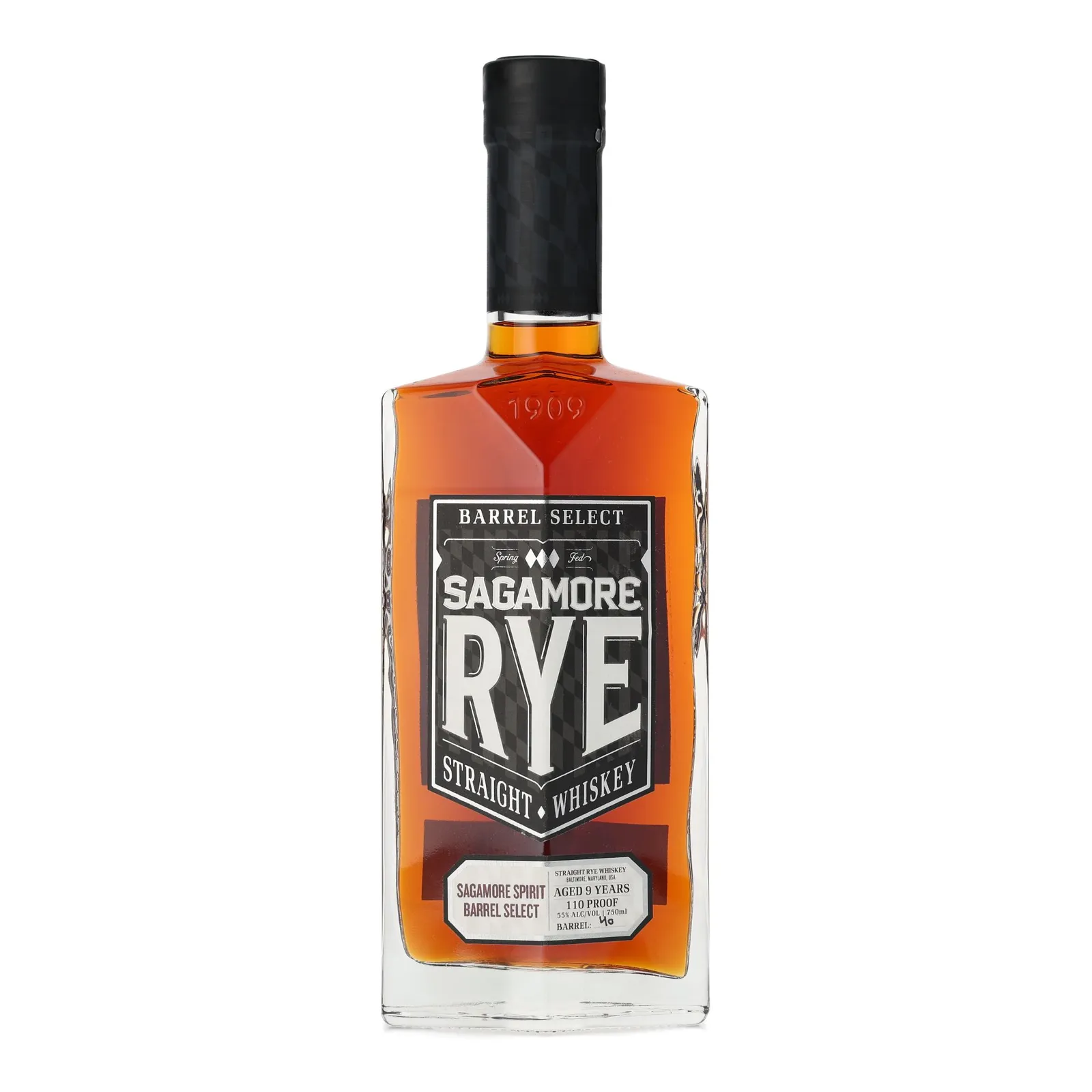Sagamore Spirit Barrel Select 'Rochester' 9 Year Old, Cask #40, 55% whisky bottle