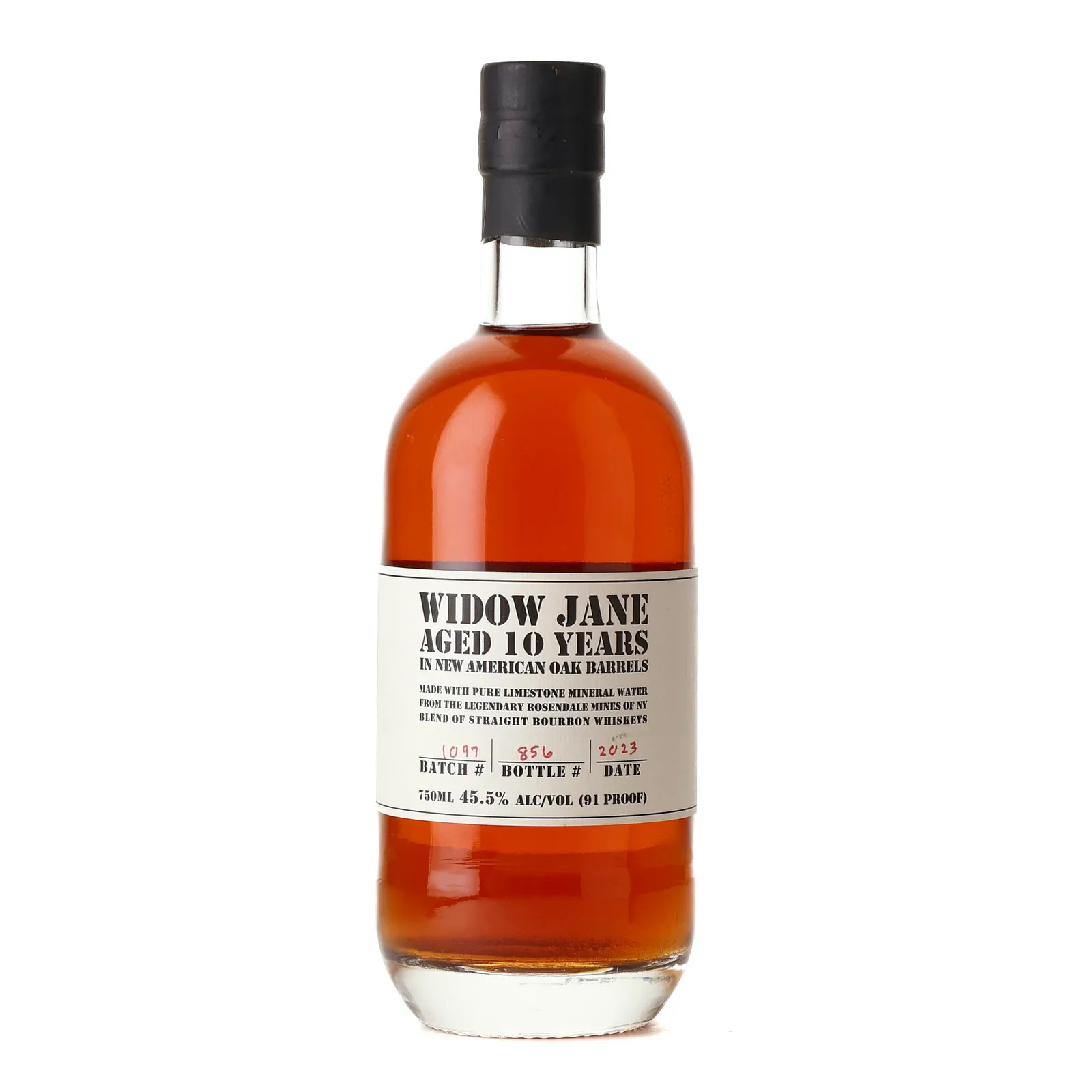 Widow Jane 10 Year Old, New American Oak Cask, Batch No. 1097, 2023, 45.5% whisky bottle