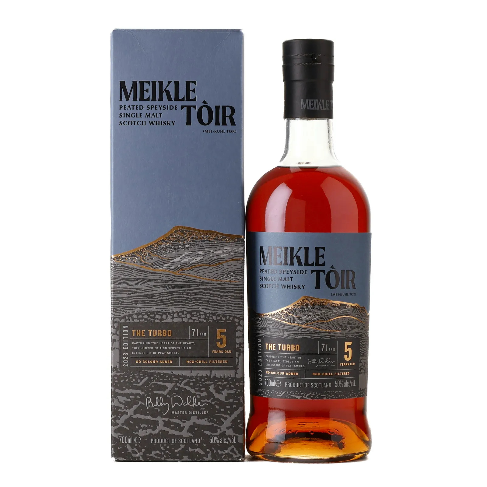 GlenAllachie Meikle Tòir The Turbo 5 Year Old, Sherry & Virgin Oak Cask, 2023, 50% whisky bottle