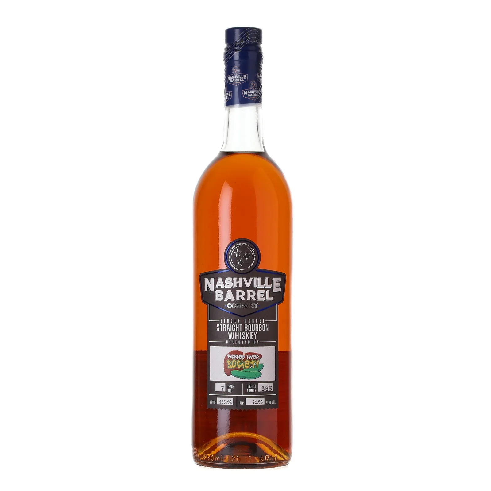 Nashville Barrel Company Pickled Liver Society Single Barrel 7 Year Old, Cask #385, Nashville Barrel Company, 61.96% whisky bottle