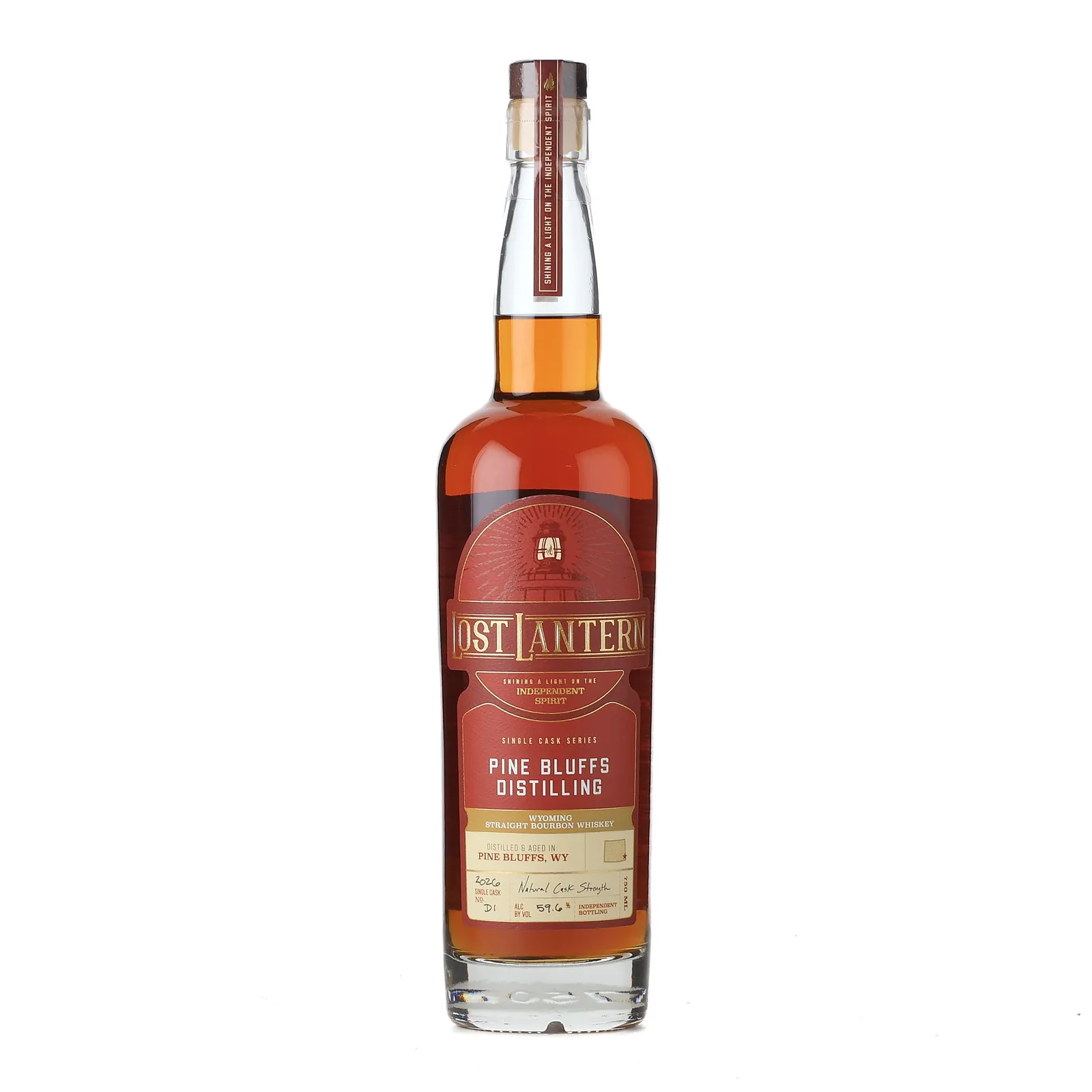 Pine Bluffs Distilling Single Cask Series 5 Year Old, Cask #D1, Lost Lantern, 59.6% whisky bottle
