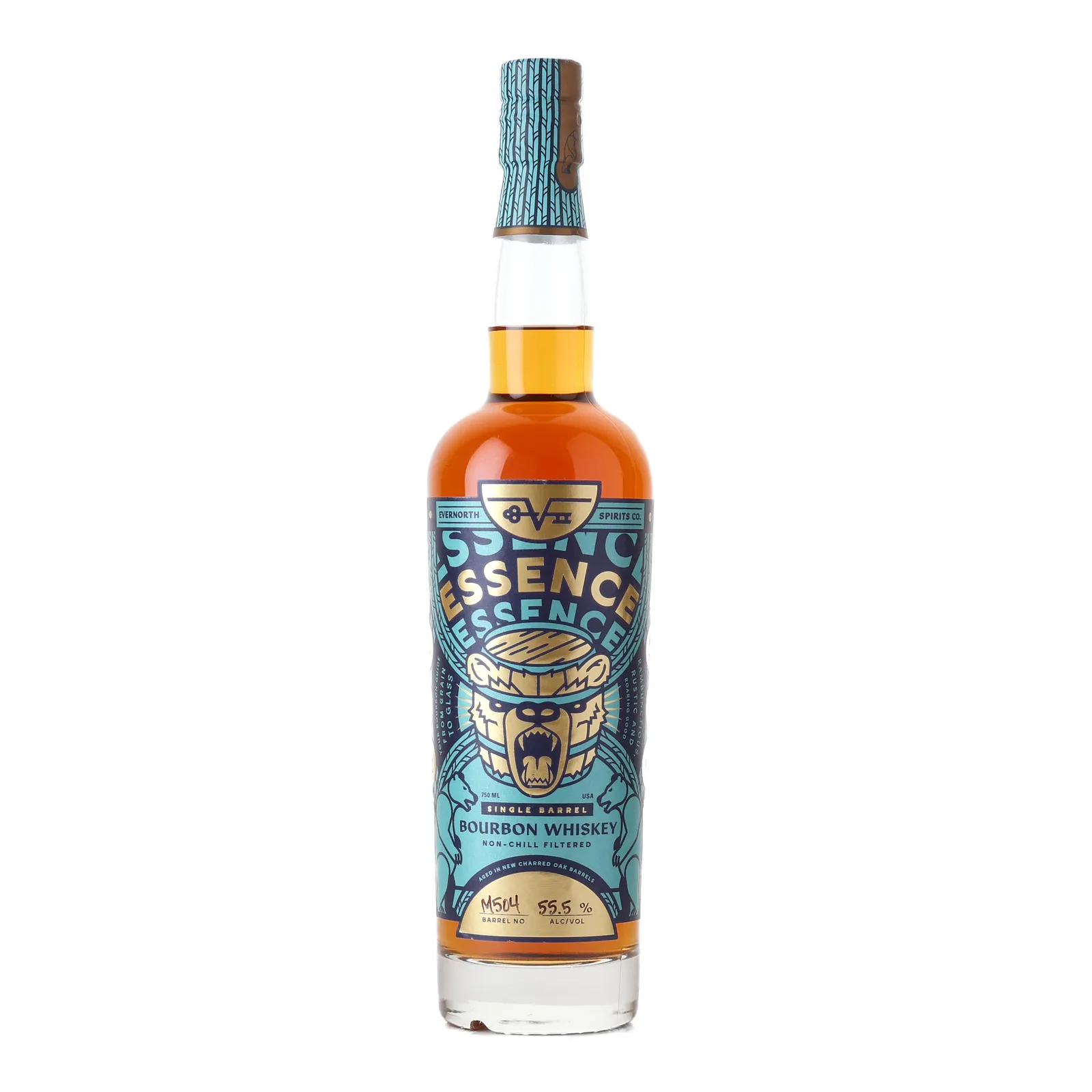 EverNorth Spirits Essence Single Barrel Bourbon 9 Year Old, New Charred Oak Cask, Cask #M504, EverNorth Spirits, 55.5% whisky bottle