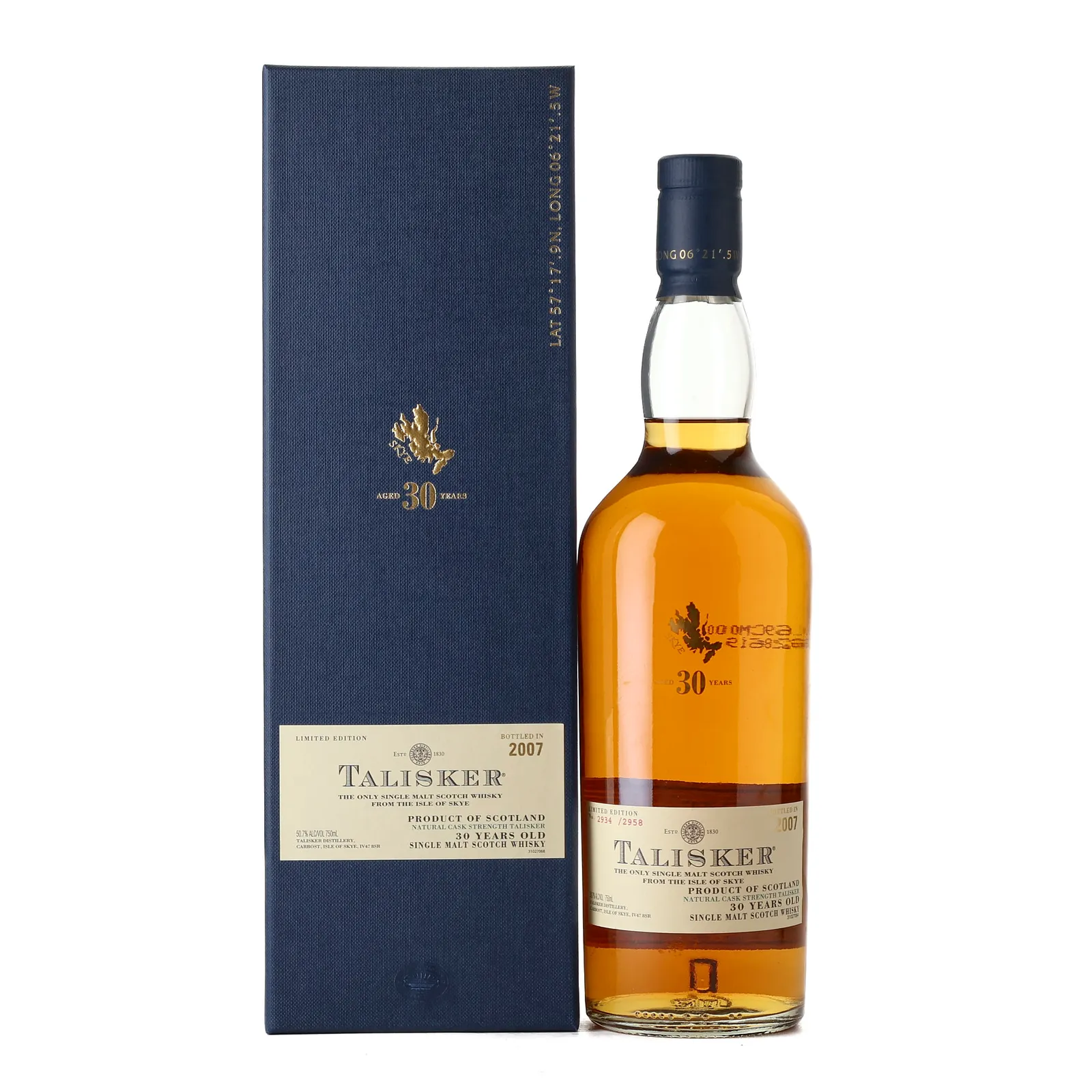 Talisker 30 Year Old, Bourbon & Sherry Cask, 2007, 50.7% whisky bottle