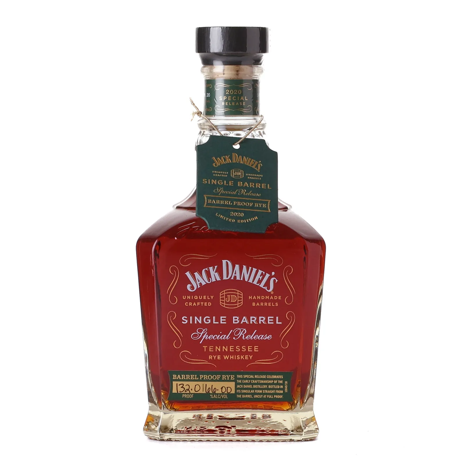 Jack Daniel's Single Barrel Special Release Barrel Proof Rye, Cask #20-06945, 2020, 66% whisky bottle