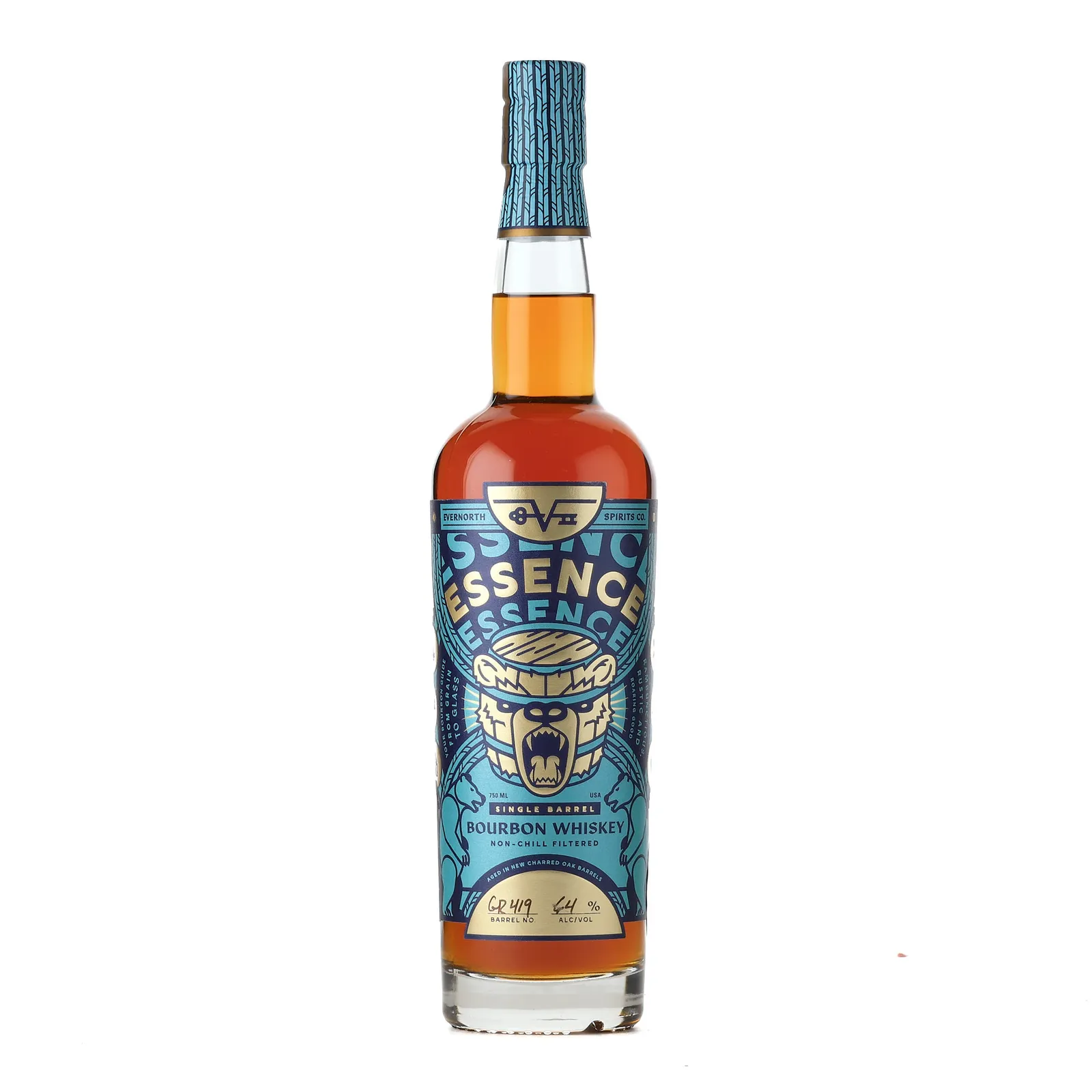 Evernorth Spirits Essence Bourbon Lakeside Liquor Private Barrel Selection 7 Year Old, Cask #GR419, 64% whisky bottle