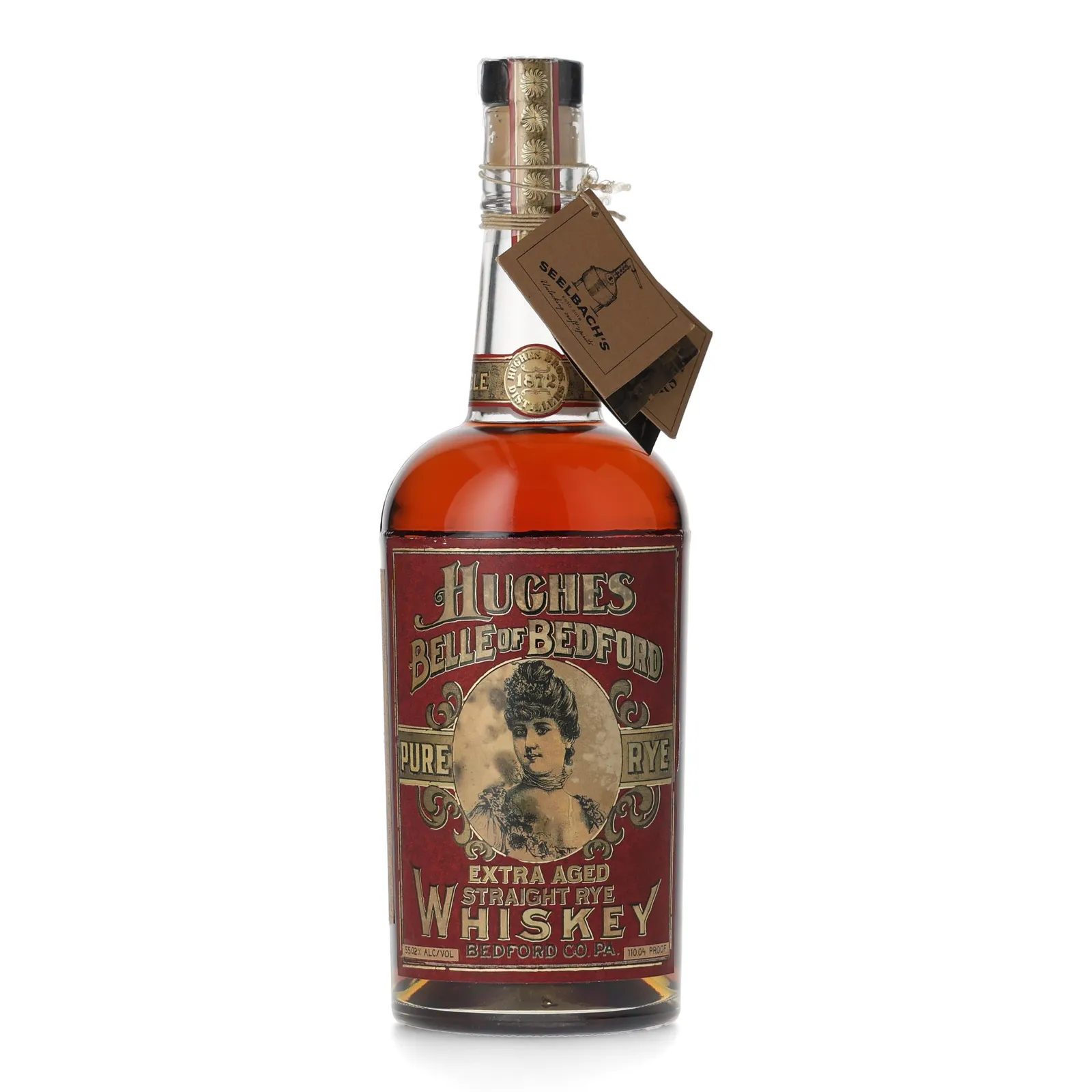 Hughes Belle of Bedford Extra Aged Rye Seelbach's Private Barrel Selection 12 Year Old, 2012, Hughes Brothers, 55.02% whisky bottle
