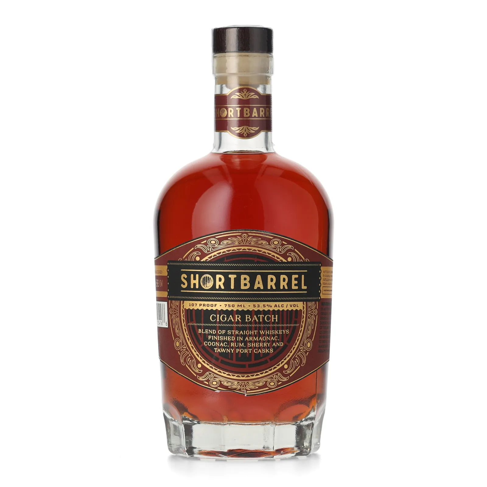 Shortbarrel Cigar Batch, Armagnac, Cognac, Rum, Sherry & Tawny Port Cask, Release IV, 2026, 53.5% whisky bottle