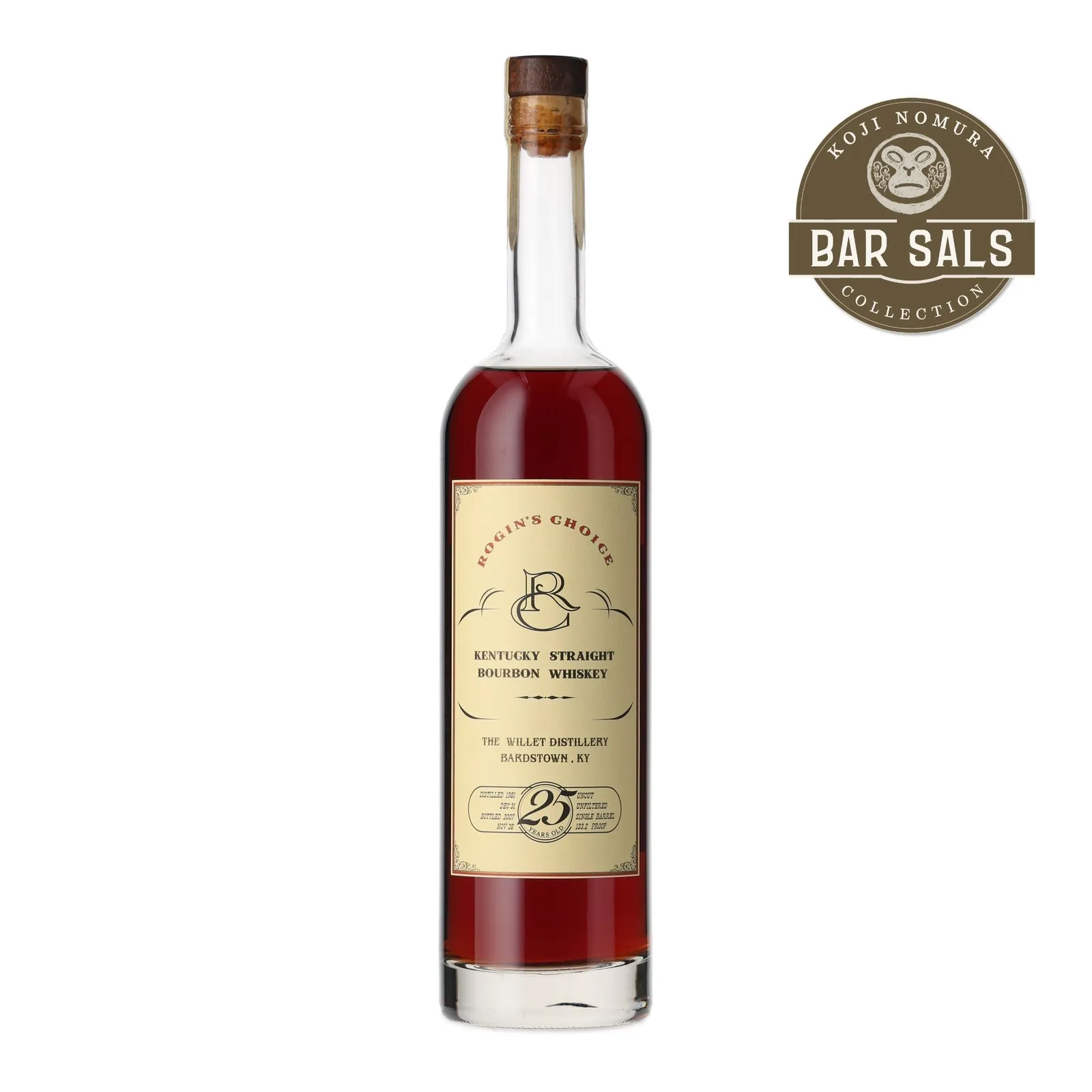 Willett Rogin's Choice 25 Year Old, 1982, Rogin's, 66.6% whisky bottle
