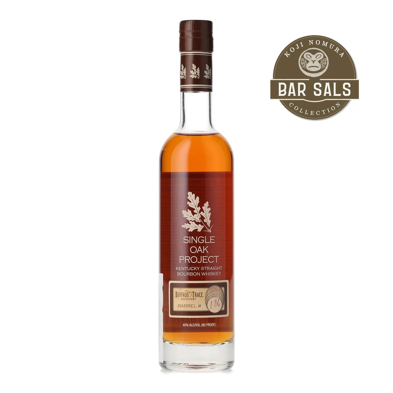 Buffalo Trace Single Oak Project Bourbon, Cask #136, 45% whisky bottle