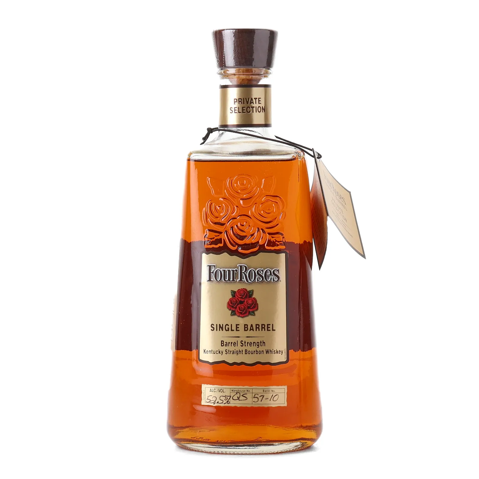 Four Roses Barrel Strength OESO 10 Year Old, New Charred Oak Cask, Cask #OS 57-1O, PlumpJack Private Barrel Selection, 52.5% whisky bottle