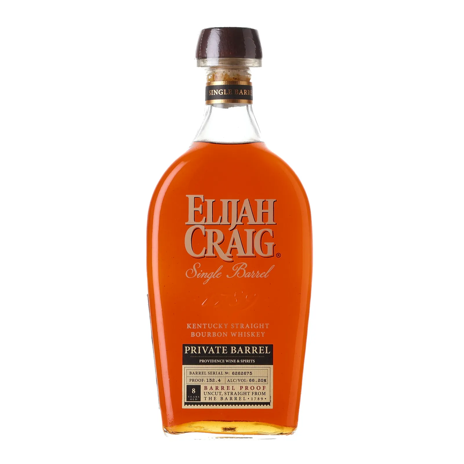 Elijah Craig Private Barrel Single Barrel 8 Year Old, Cask #6262675, 66.2% whisky bottle